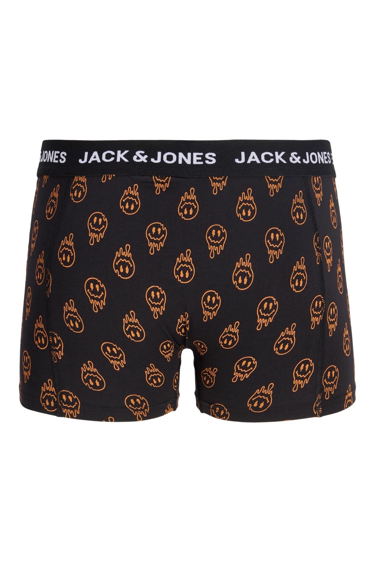 Jack & Jones JACDALE Smiley Erkek Boxer 3'lü Paket Desenli Pamuklu Rahat 