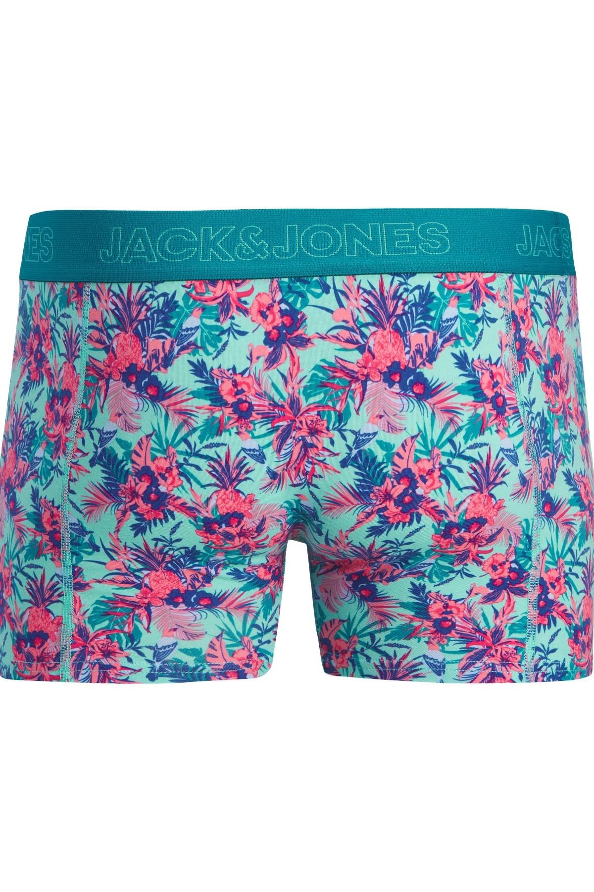 Jack & Jones JACEXOTIC Leaves 3’lü Boxer Seti Erkek Rahat Esnek Desenli 