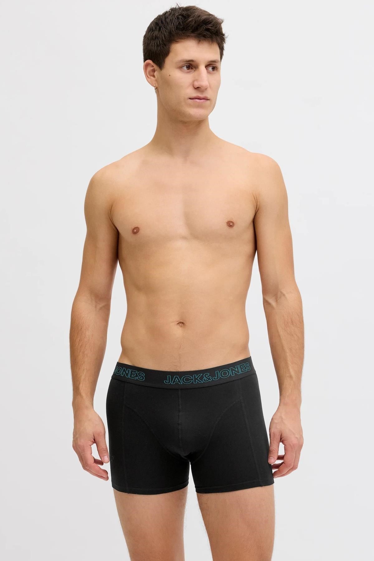 Jack & Jones JACEXOTIC Leaves 3’lü Boxer Seti Erkek Rahat Esnek Desenli 
