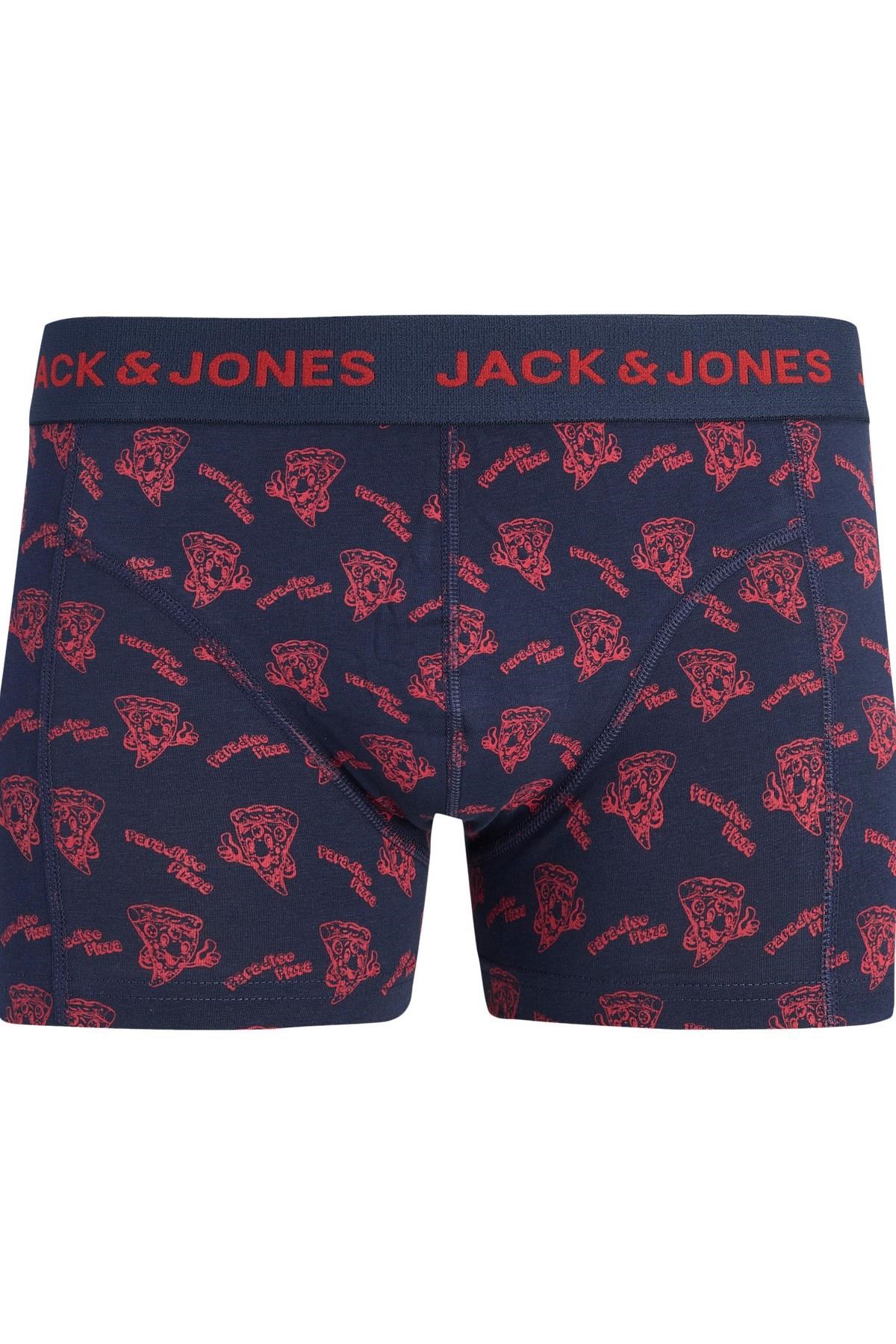 Jack & Jones JACLOGO Food Erkek Boxer 3'lü Paket Desenli Pamuklu Rahat 