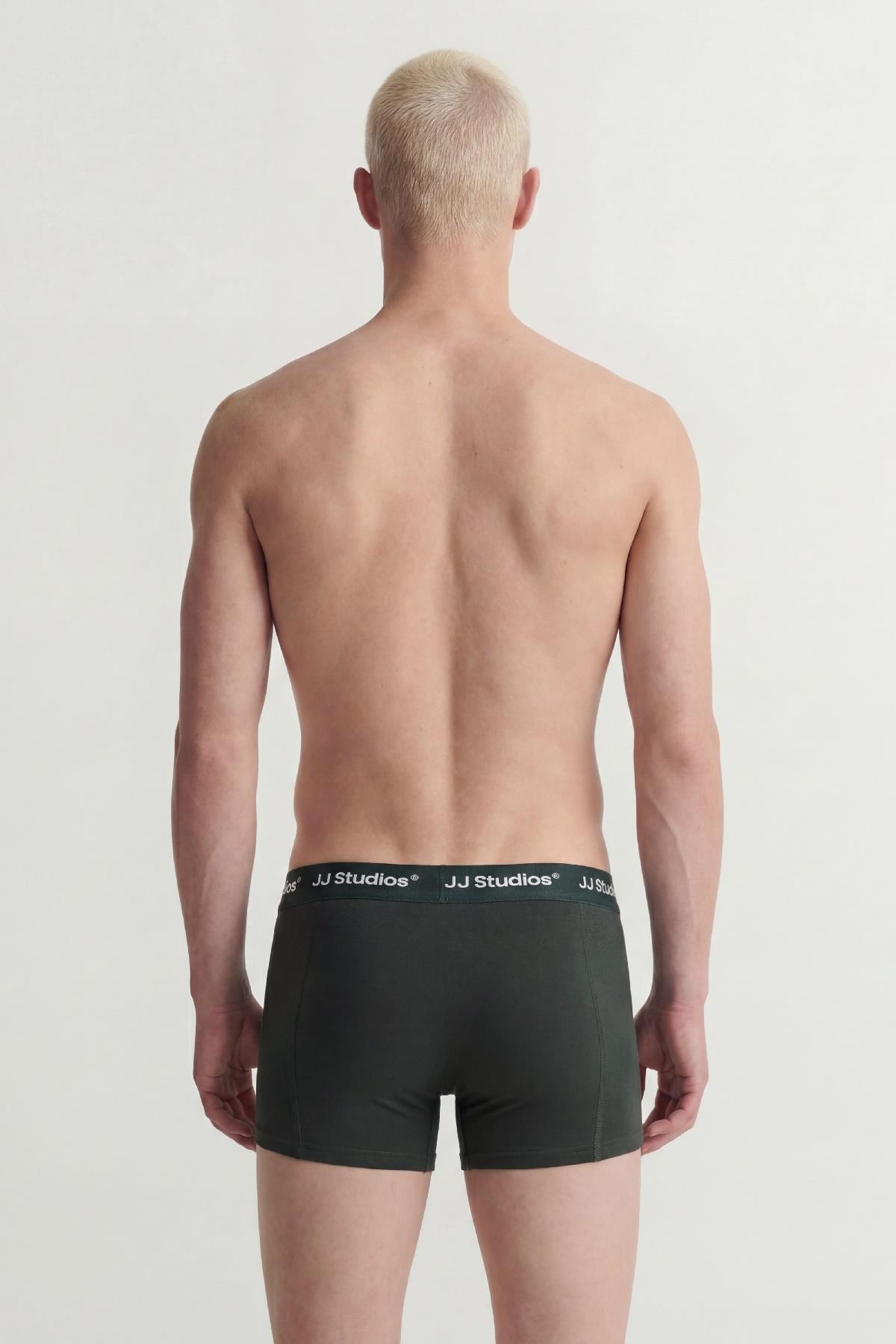 Jack & Jones JACSOHO Solid Erkek Boxer 3'lü Paket Pamuklu Rahat 