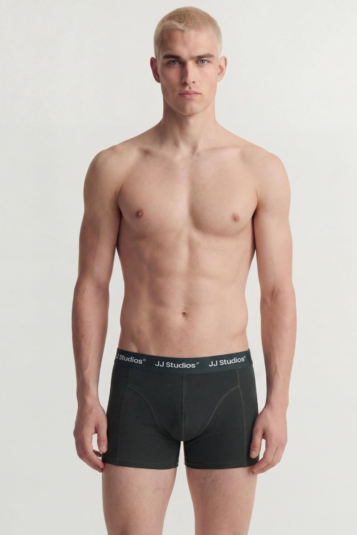 Jack & Jones JACSOHO Solid Erkek Boxer 3'lü Paket Pamuklu Rahat 