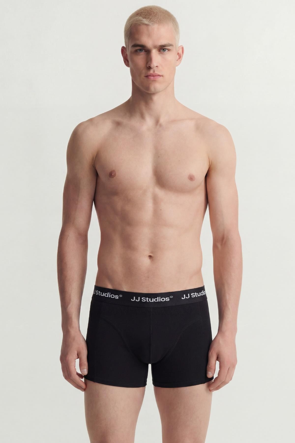 Jack & Jones JACSOHO Solid Erkek Boxer 3'lü Paket Pamuklu Rahat 