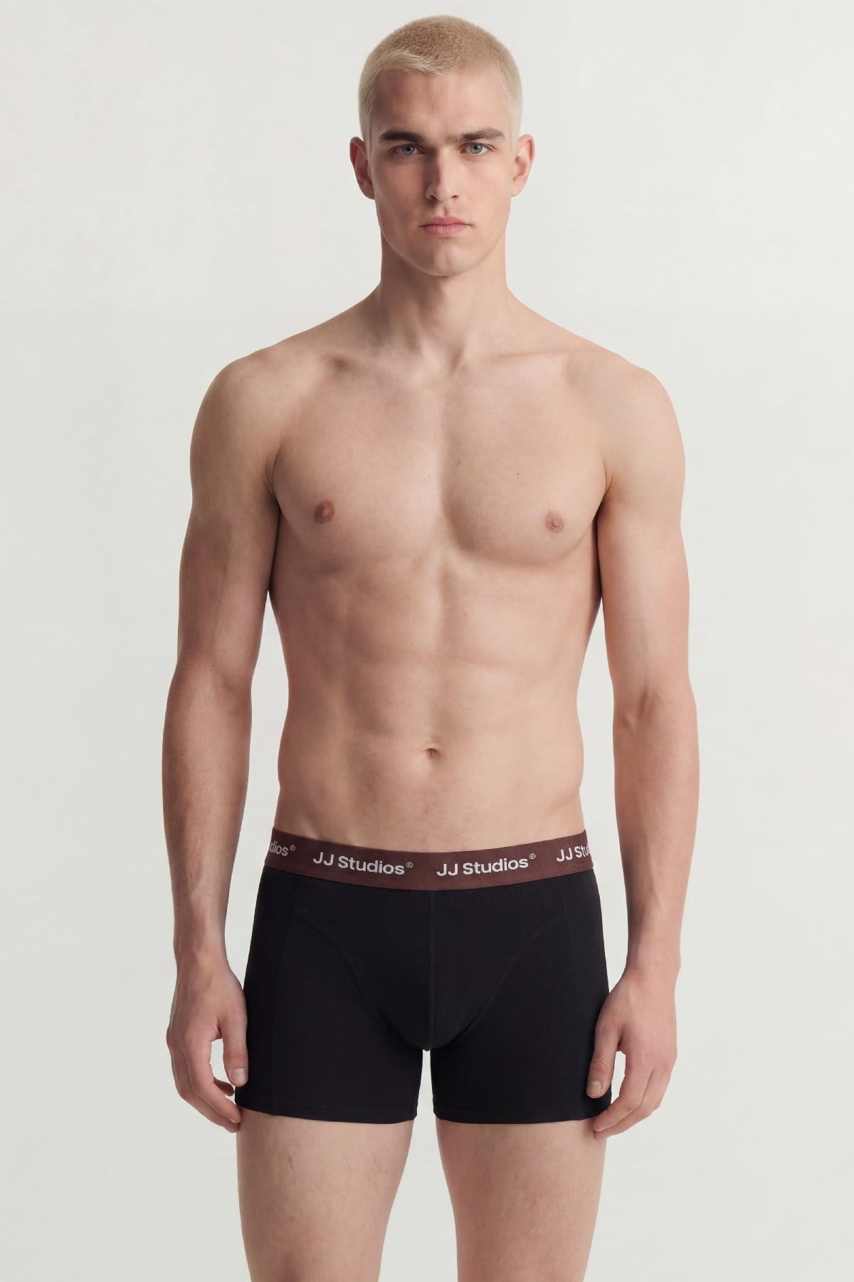 Jack & Jones JACSOHO Solid Erkek Boxer 3'lü Paket Pamuklu Rahat 