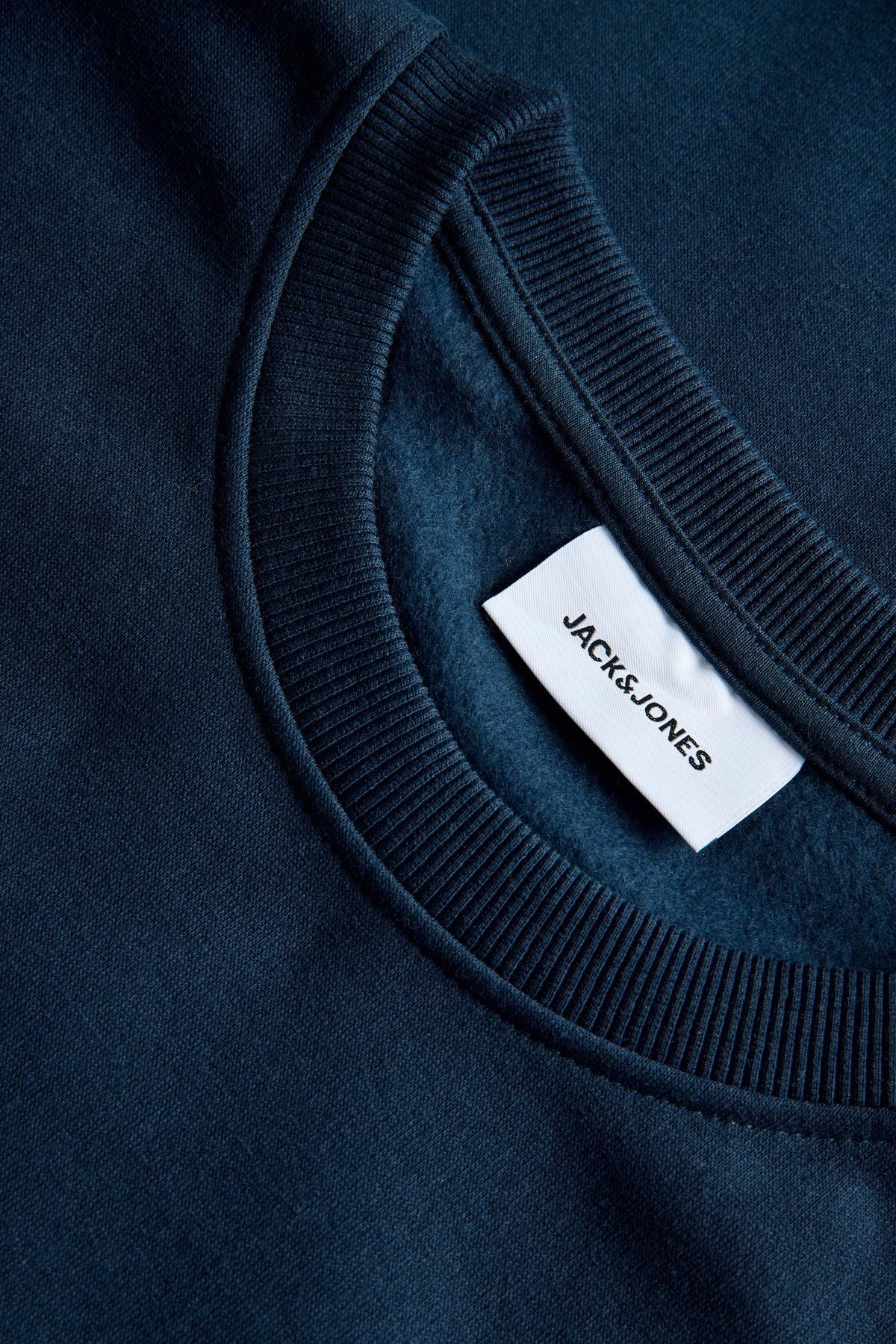 Jack & Jones JJBUSTER Erkek Bisiklet Yaka Sweatshirt Günlük Rahat 