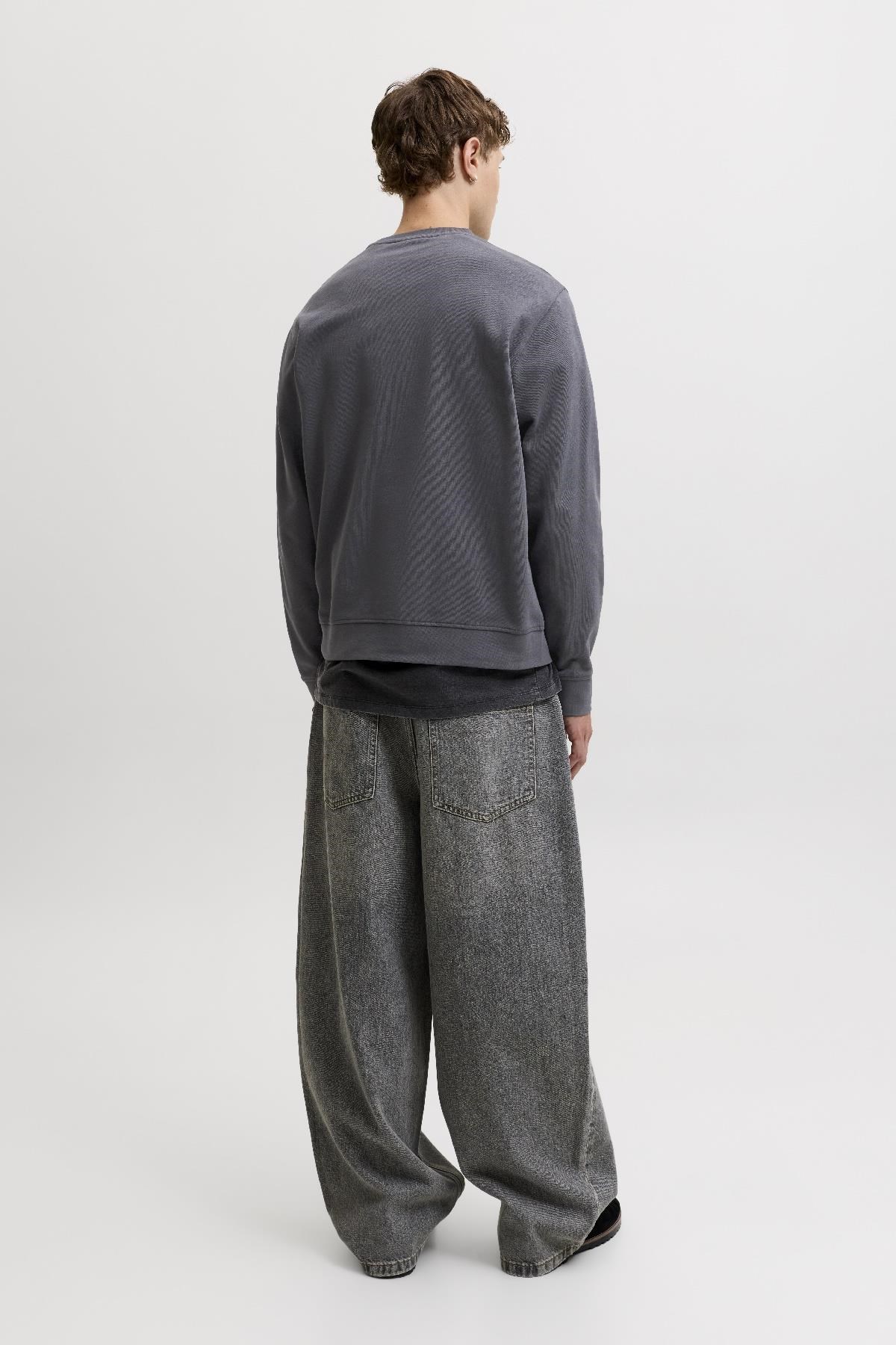 Jack & Jones JJEARCHIVE Graphic Erkek Baskılı Bisiklet Yaka Sweatshirt Günlük Rahat 