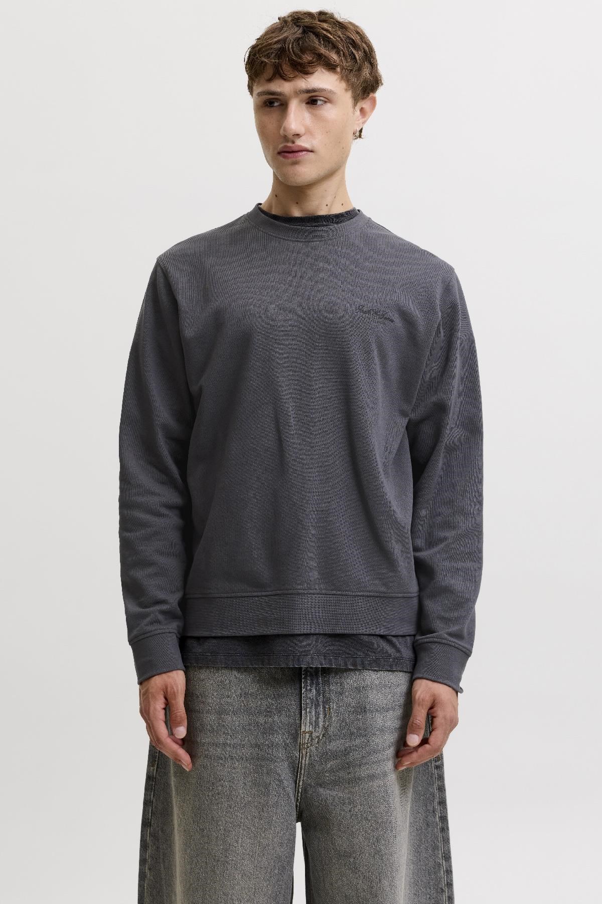 Jack & Jones JJEARCHIVE Graphic Erkek Baskılı Bisiklet Yaka Sweatshirt Günlük Rahat 