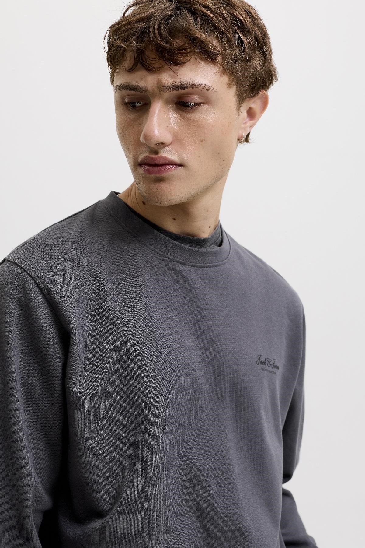 Jack & Jones JJEARCHIVE Graphic Erkek Baskılı Bisiklet Yaka Sweatshirt Günlük Rahat 