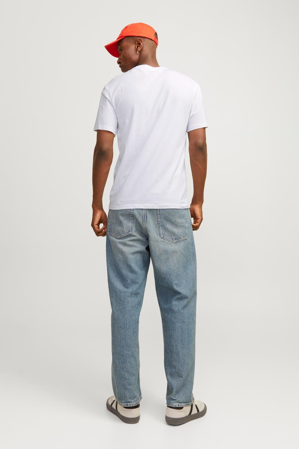 Jack & Jones JJECALEB Varsity Bisiklet Yaka Erkek T-Shirt 