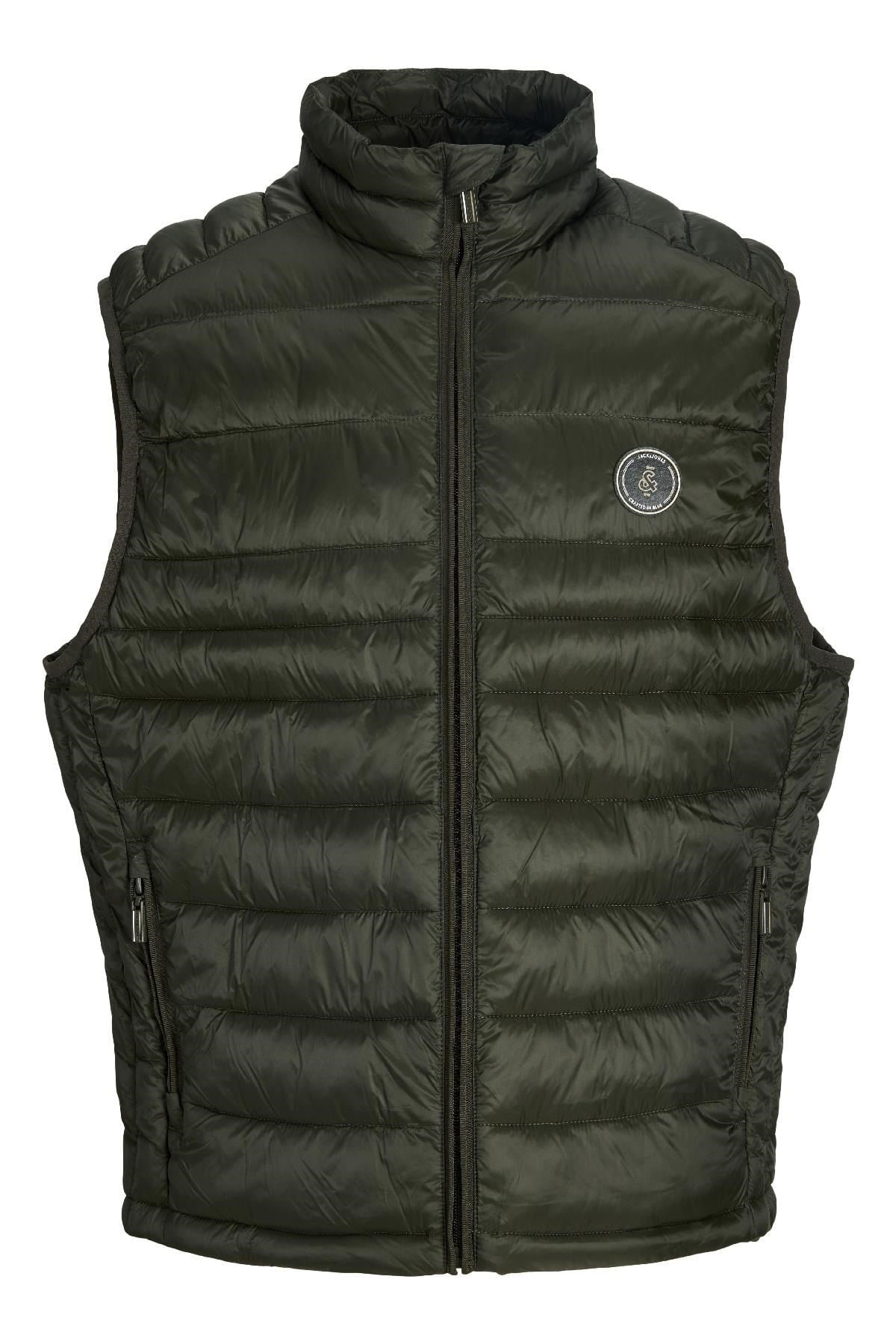 Jack & Jones JJEKINGSLEY Erkek Hafif Şişme Yelek Dik Yaka Günlük Rahat 