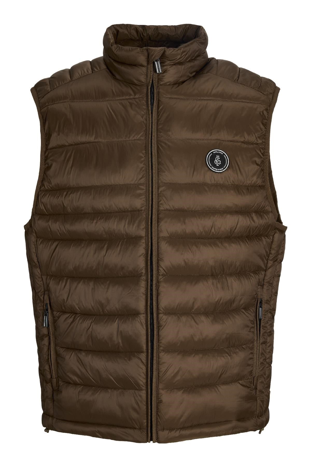 Jack & Jones JJEKINGSLEY Erkek Hafif Şişme Yelek Dik Yaka Günlük Rahat 