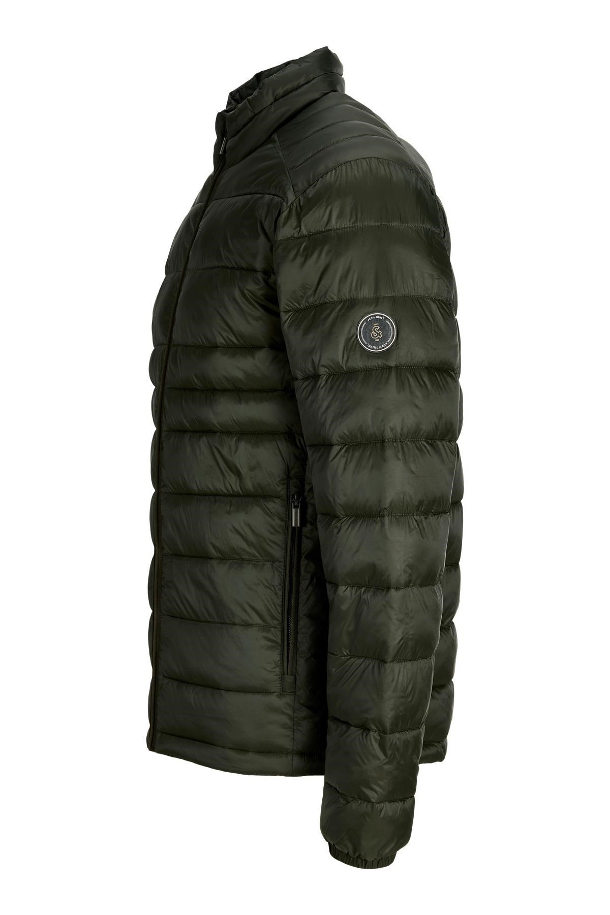 Jack & Jones JJEKINGSLEY Erkek Hafif Şişme Mont Dik Yaka Günlük Rahat 