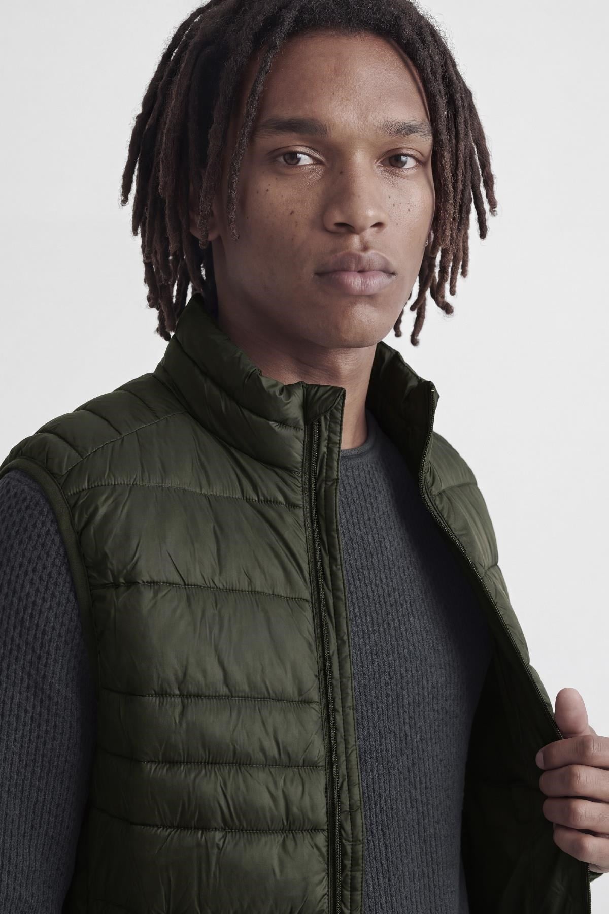 Jack & Jones JJEKINGSLEY Erkek Hafif Şişme Yelek Dik Yaka Günlük Rahat 