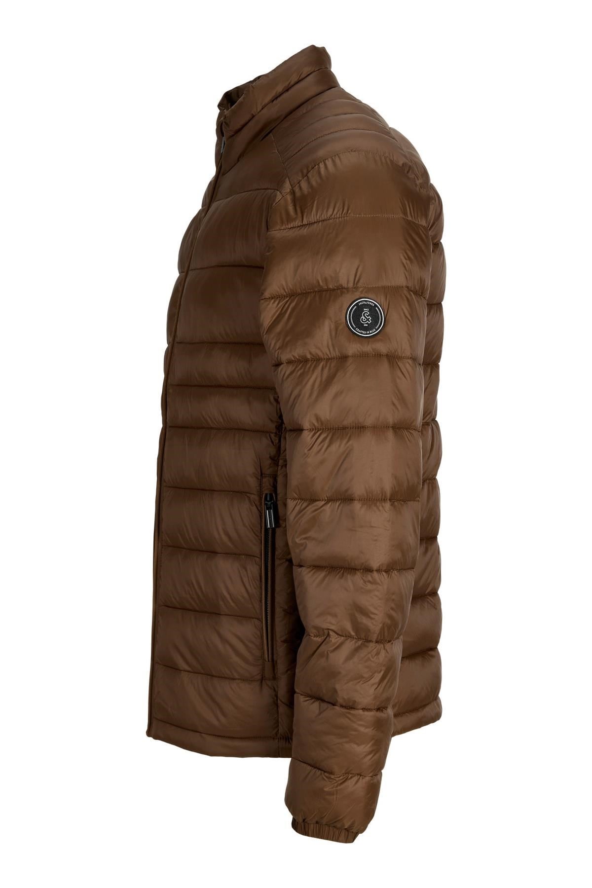 Jack & Jones JJEKINGSLEY Erkek Hafif Şişme Mont Dik Yaka Günlük Rahat 