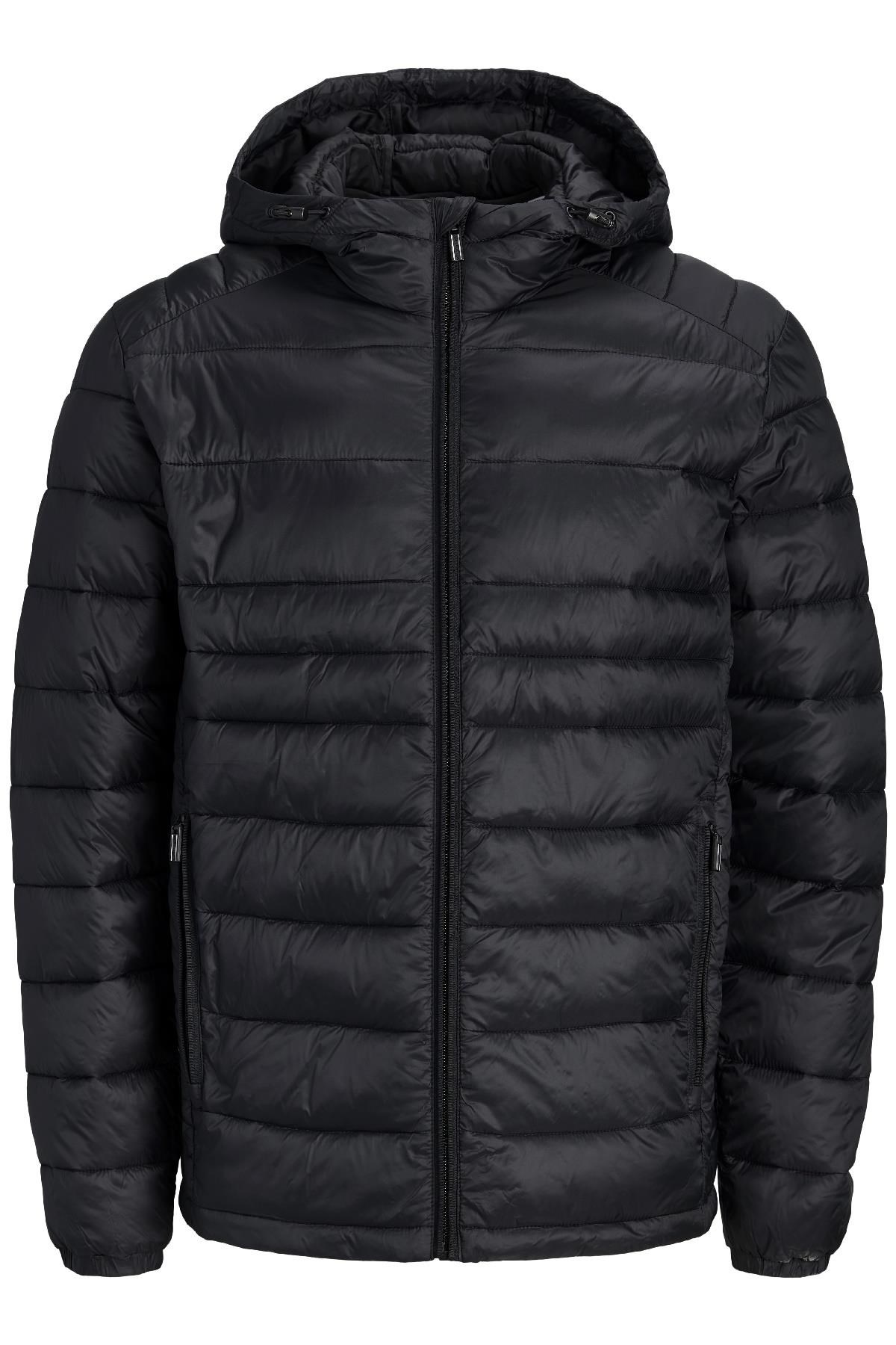 Jack & Jones JJEKINGSLEY Erkek Kapüşonlu Hafif Şişme Mont Puffer Günlük Rahat 