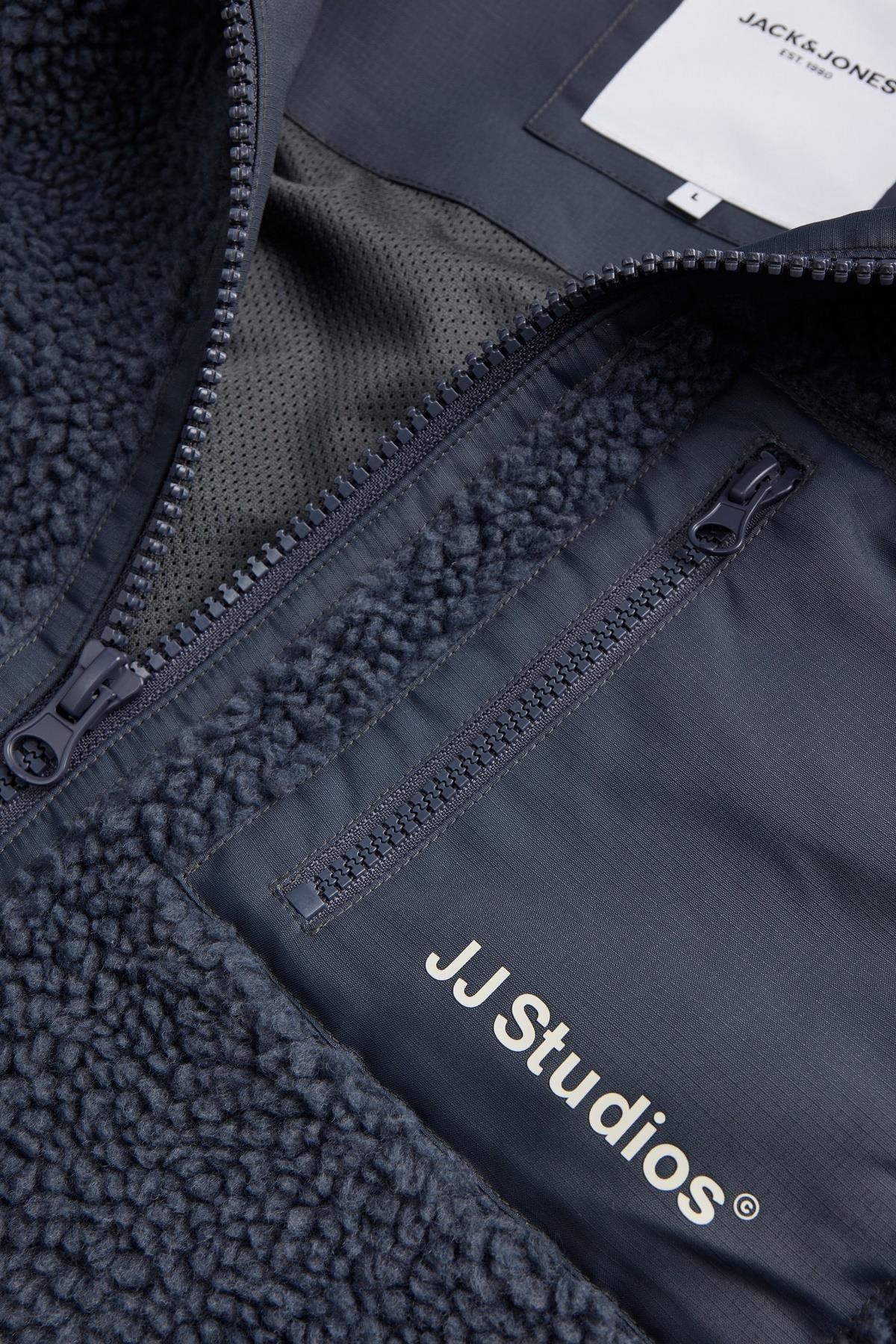 Jack & Jones JJESOHO Erkek Teddy Peluş Ceket Günlük Rahat 