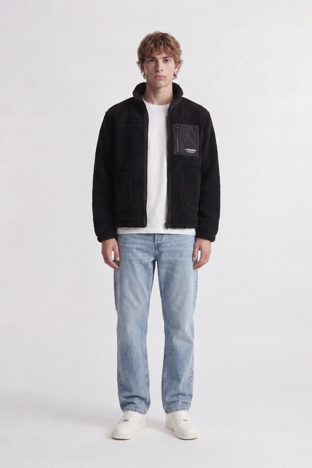 Jack & Jones JJESOHO Erkek Teddy Peluş Ceket Günlük Rahat 