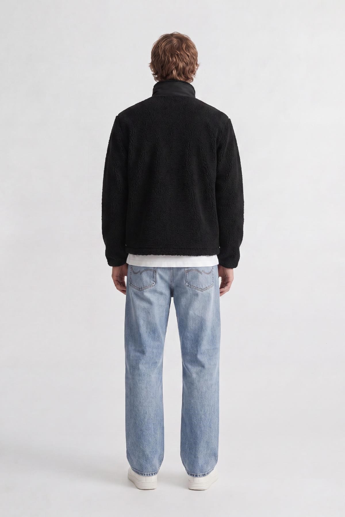 Jack & Jones JJESOHO Erkek Teddy Peluş Ceket Günlük Rahat 