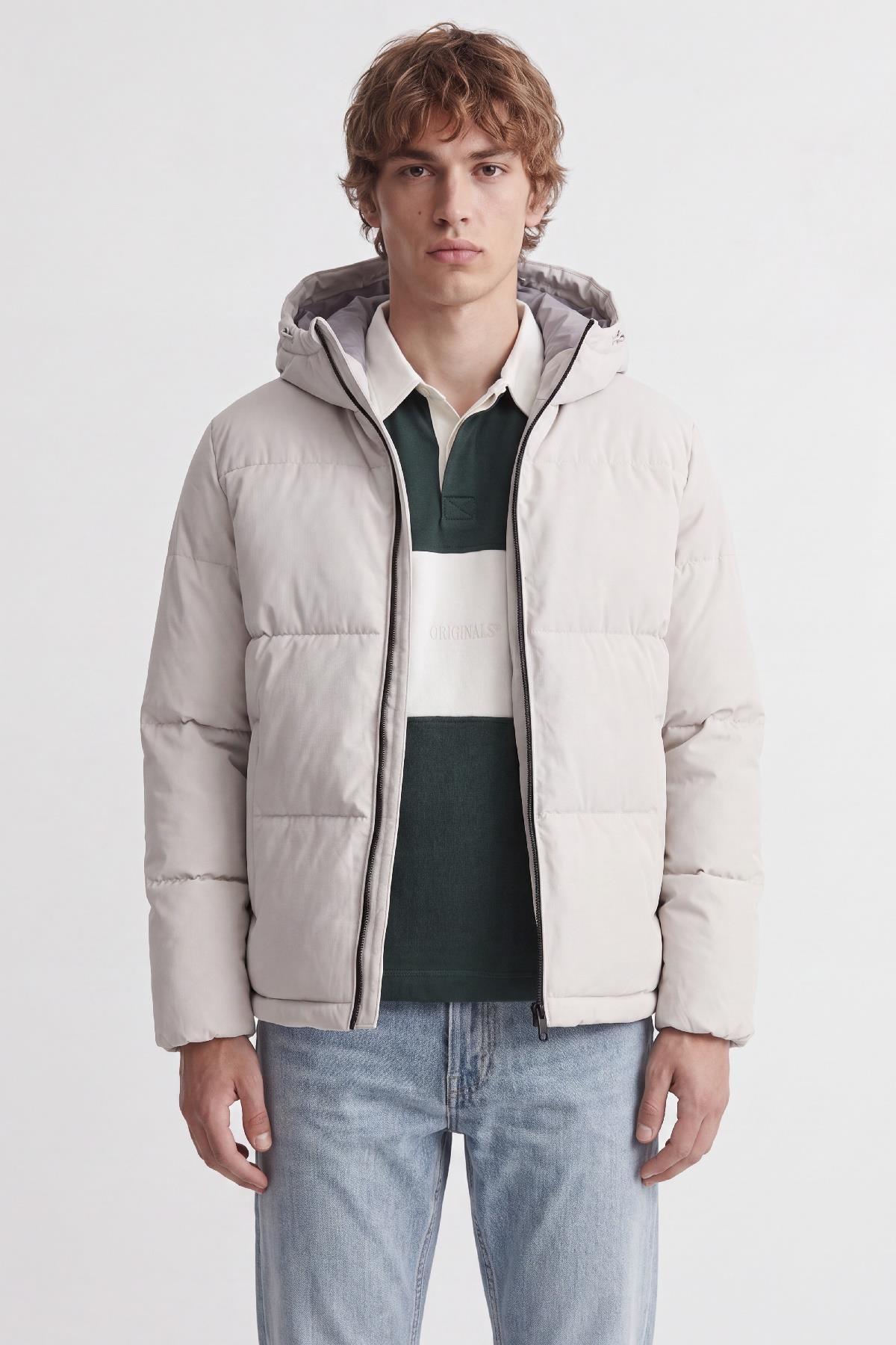 Jack & Jones JJGALAXY Erkek Şişme Mont Puffer Ceket Günlük Rahat 
