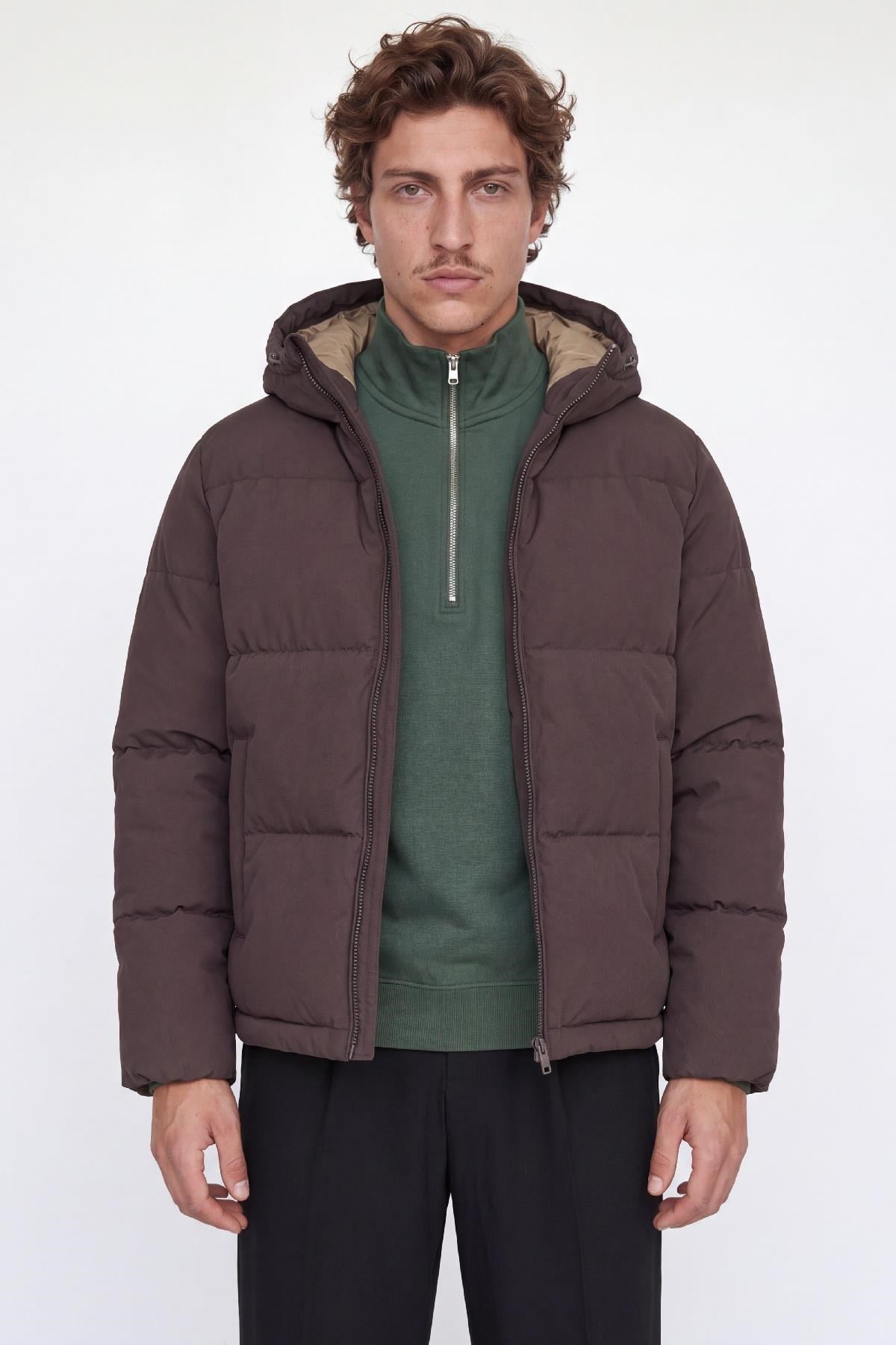 Jack & Jones JJGALAXY Erkek Şişme Mont Puffer Ceket Günlük Rahat 
