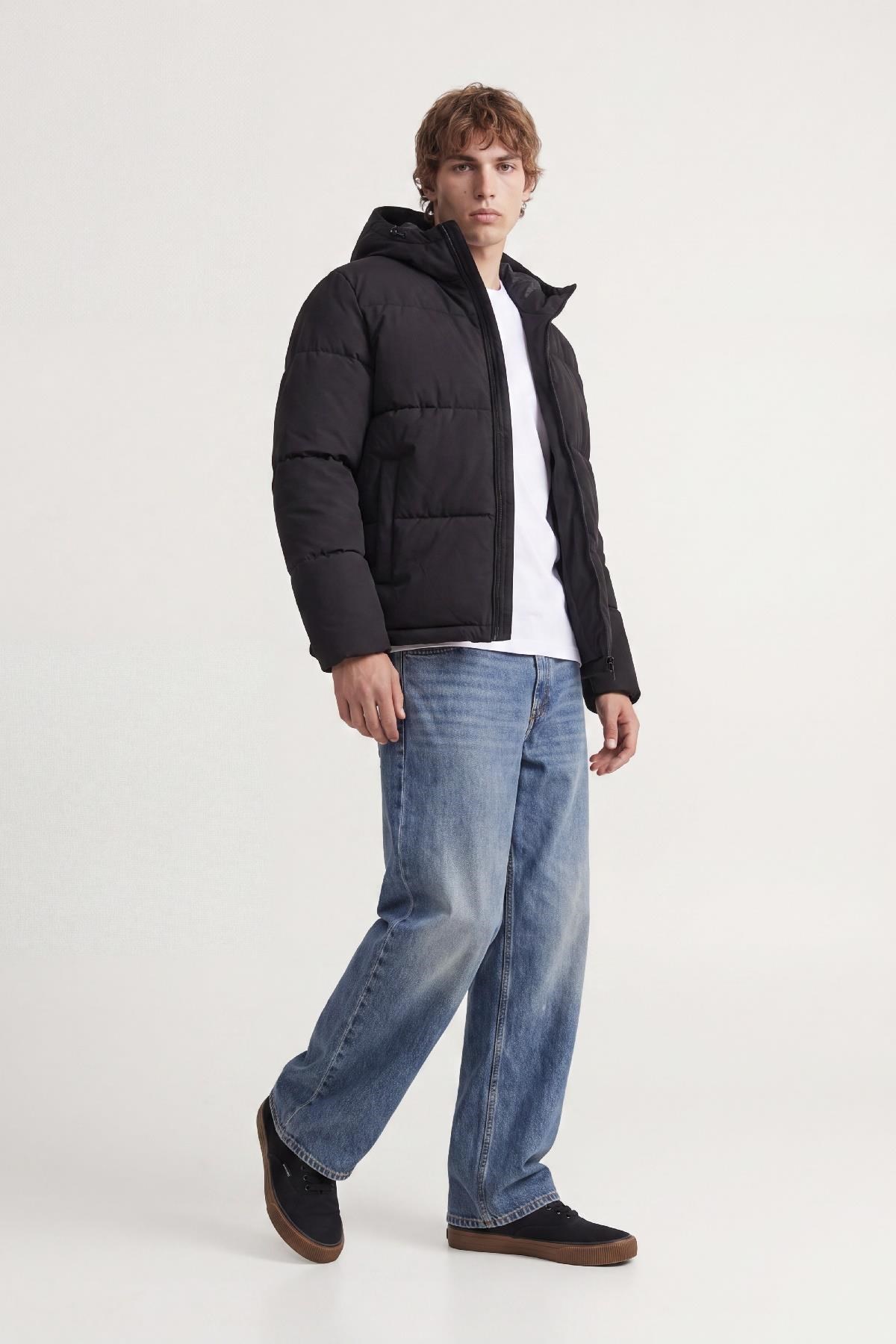 Jack & Jones JJGALAXY Erkek Şişme Mont Puffer Ceket Günlük Rahat 