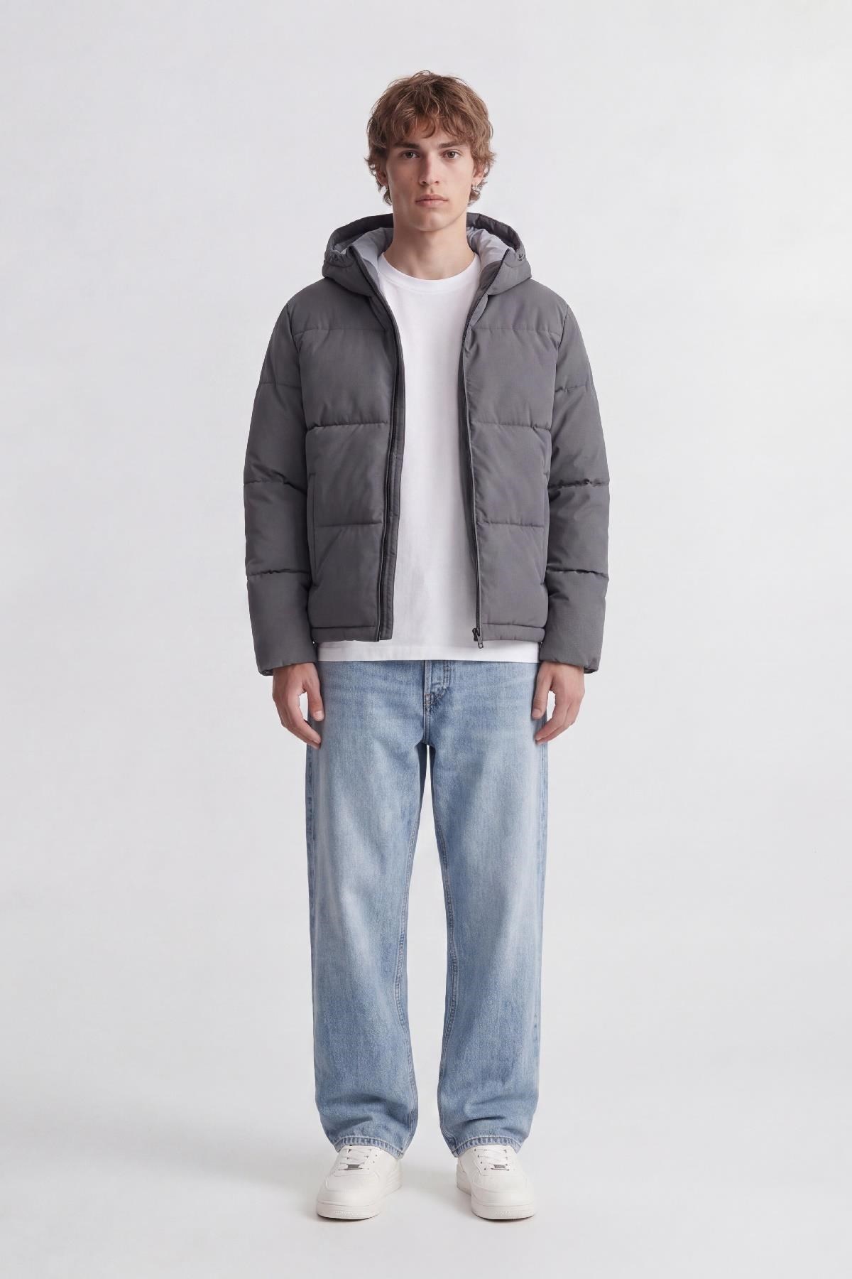Jack & Jones JJGALAXY Erkek Şişme Mont Puffer Ceket Günlük Rahat 