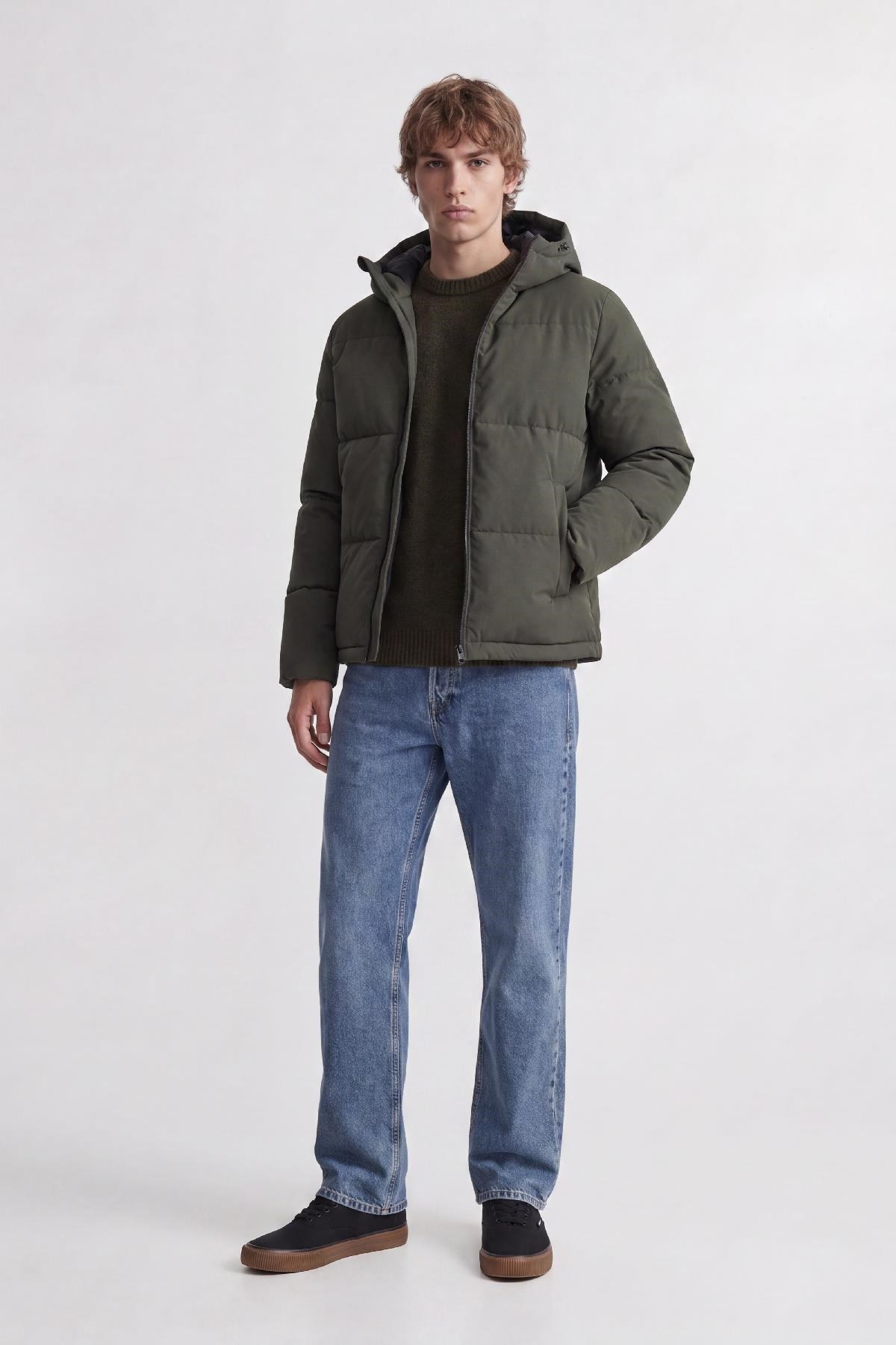 Jack & Jones JJGALAXY Erkek Şişme Mont Puffer Ceket Günlük Rahat 