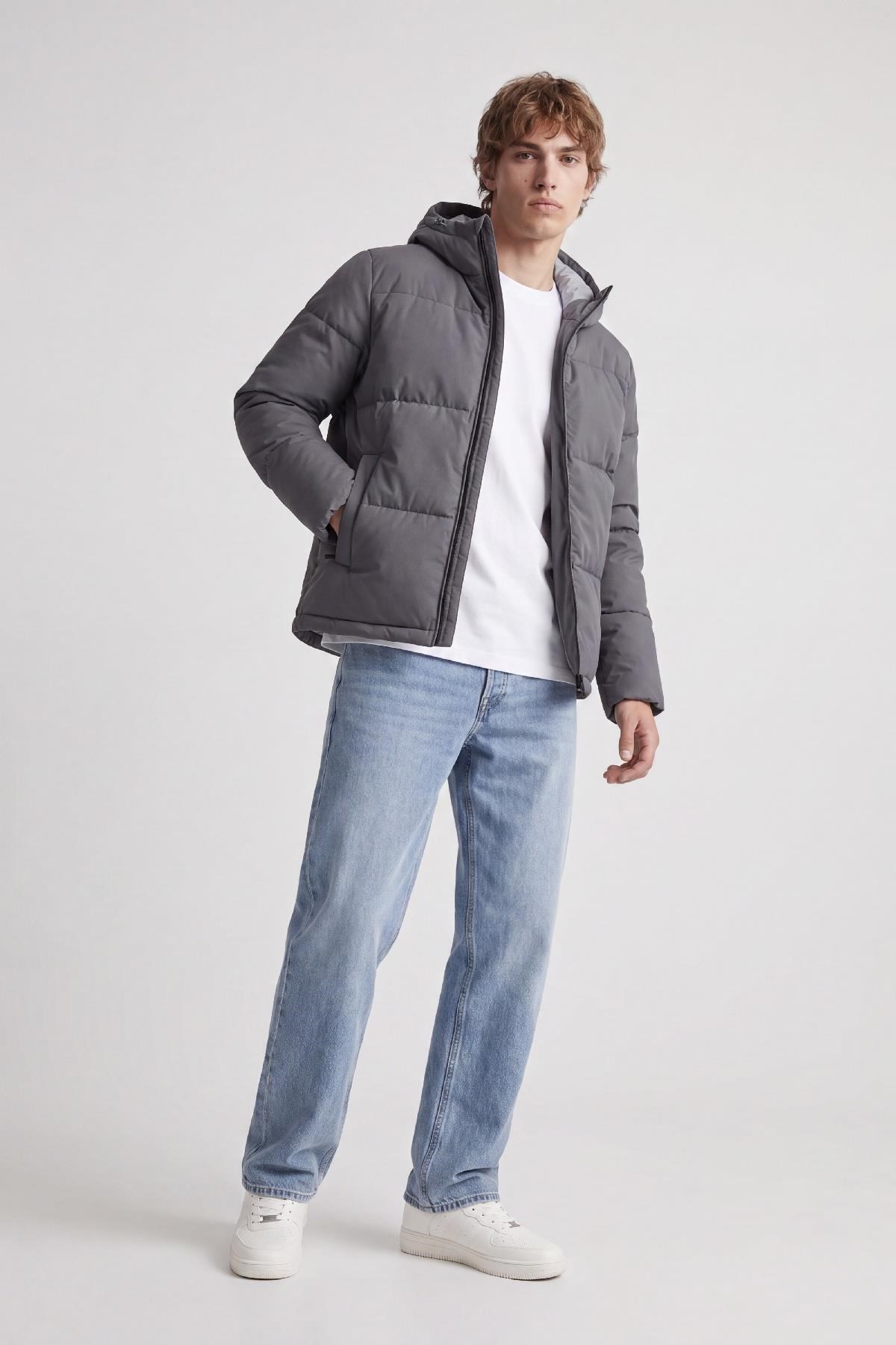 Jack & Jones JJGALAXY Erkek Şişme Mont Puffer Ceket Günlük Rahat 