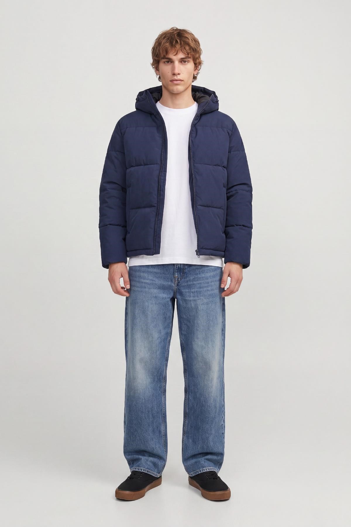 Jack & Jones JJGALAXY Erkek Şişme Mont Puffer Ceket Günlük Rahat 