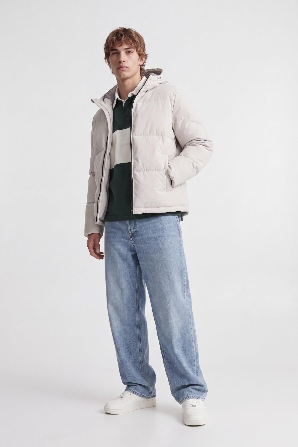 Jack & Jones JJGALAXY Erkek Şişme Mont Puffer Ceket Günlük Rahat 