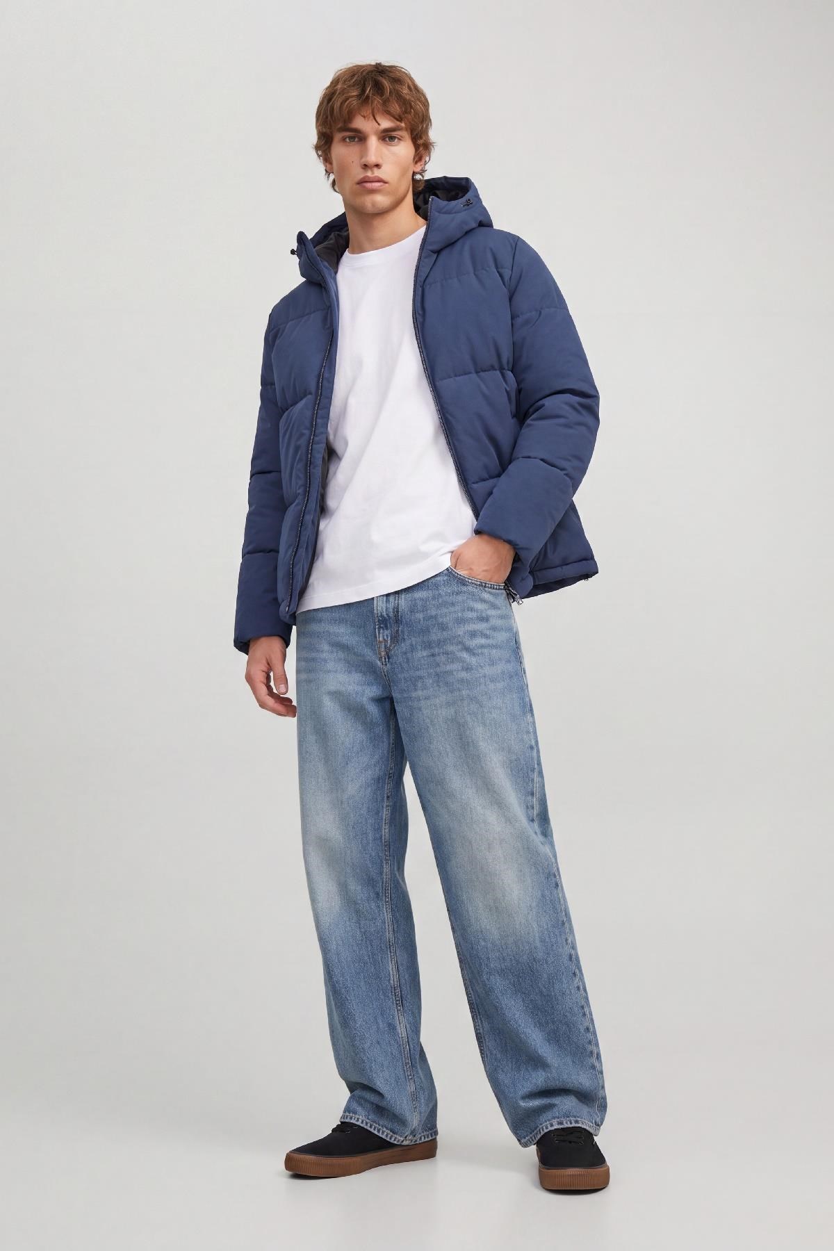 Jack & Jones JJGALAXY Erkek Şişme Mont Puffer Ceket Günlük Rahat 