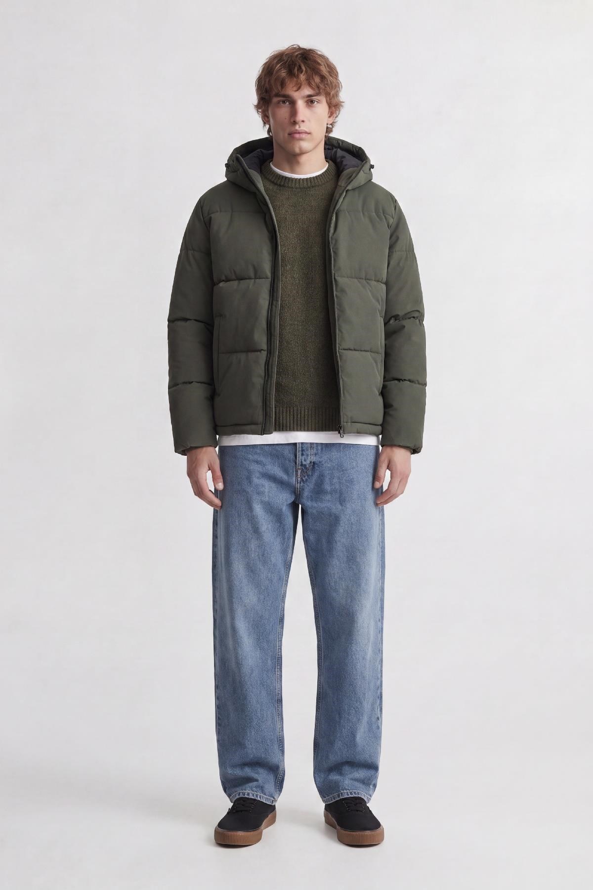 Jack & Jones JJGALAXY Erkek Şişme Mont Puffer Ceket Günlük Rahat 