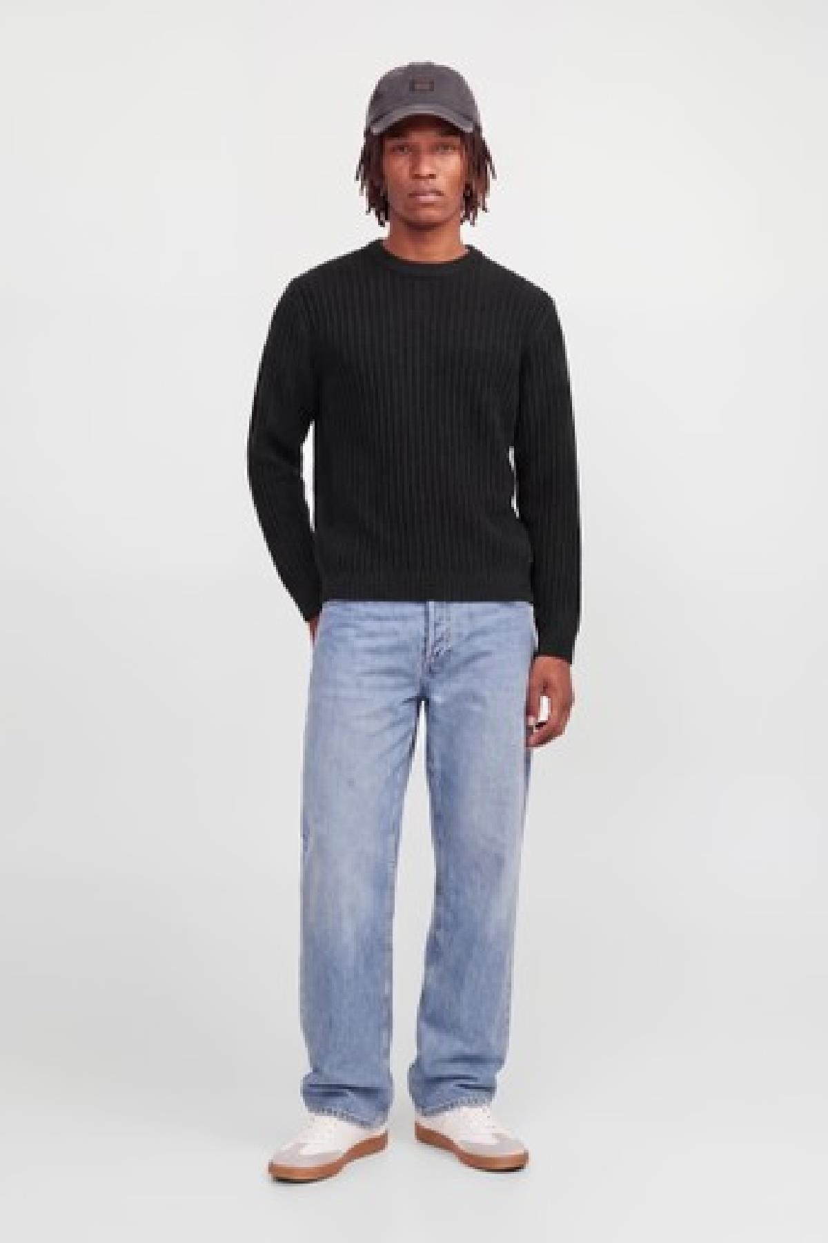 Jack & Jones JJJAXON Erkek Bisiklet Yaka Triko Kazak Günlük Şık 