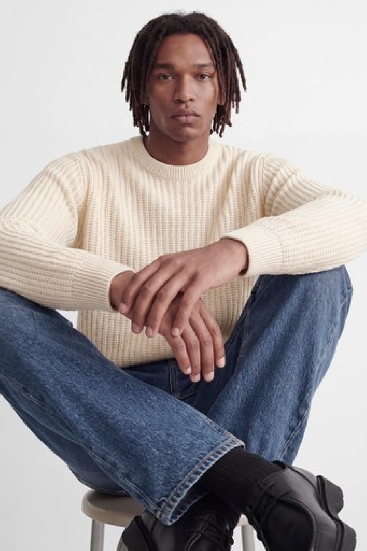 Jack & Jones JJJAXON Erkek Bisiklet Yaka Triko Kazak Günlük Şık 
