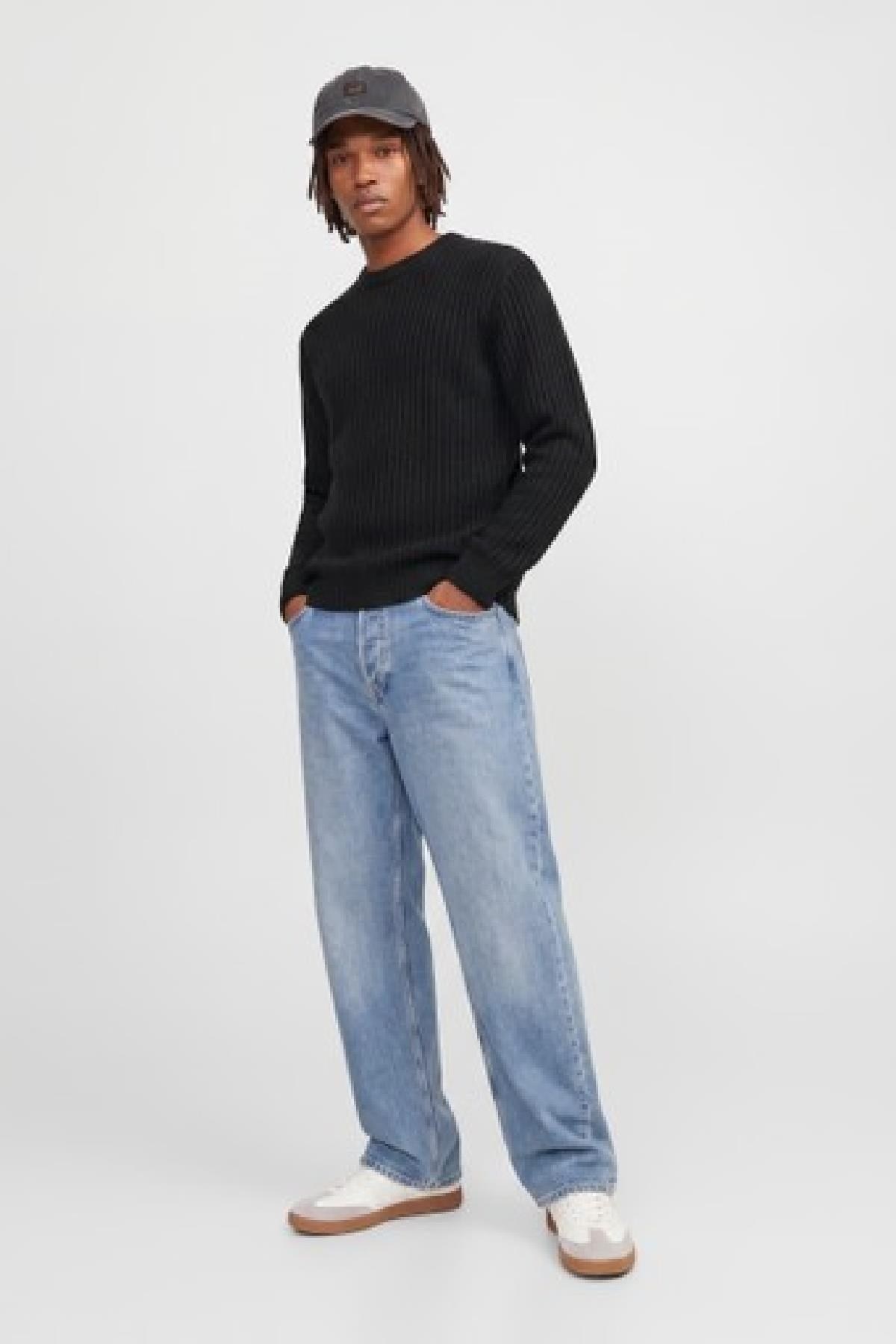 Jack & Jones JJJAXON Erkek Bisiklet Yaka Triko Kazak Günlük Şık 