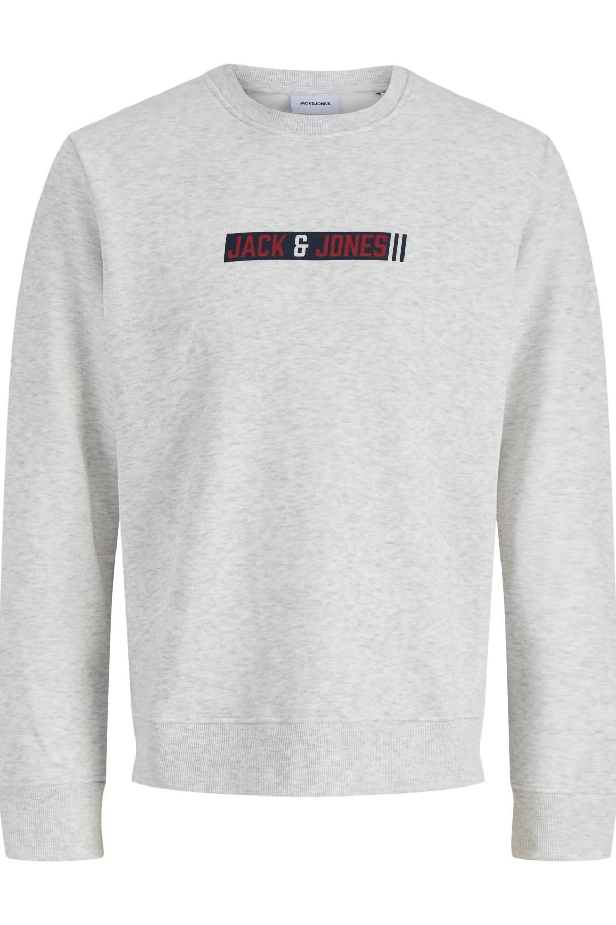 Jack & Jones JJMUNK Erkek Bisiklet Yaka Sweatshirt Rahat Günlük 