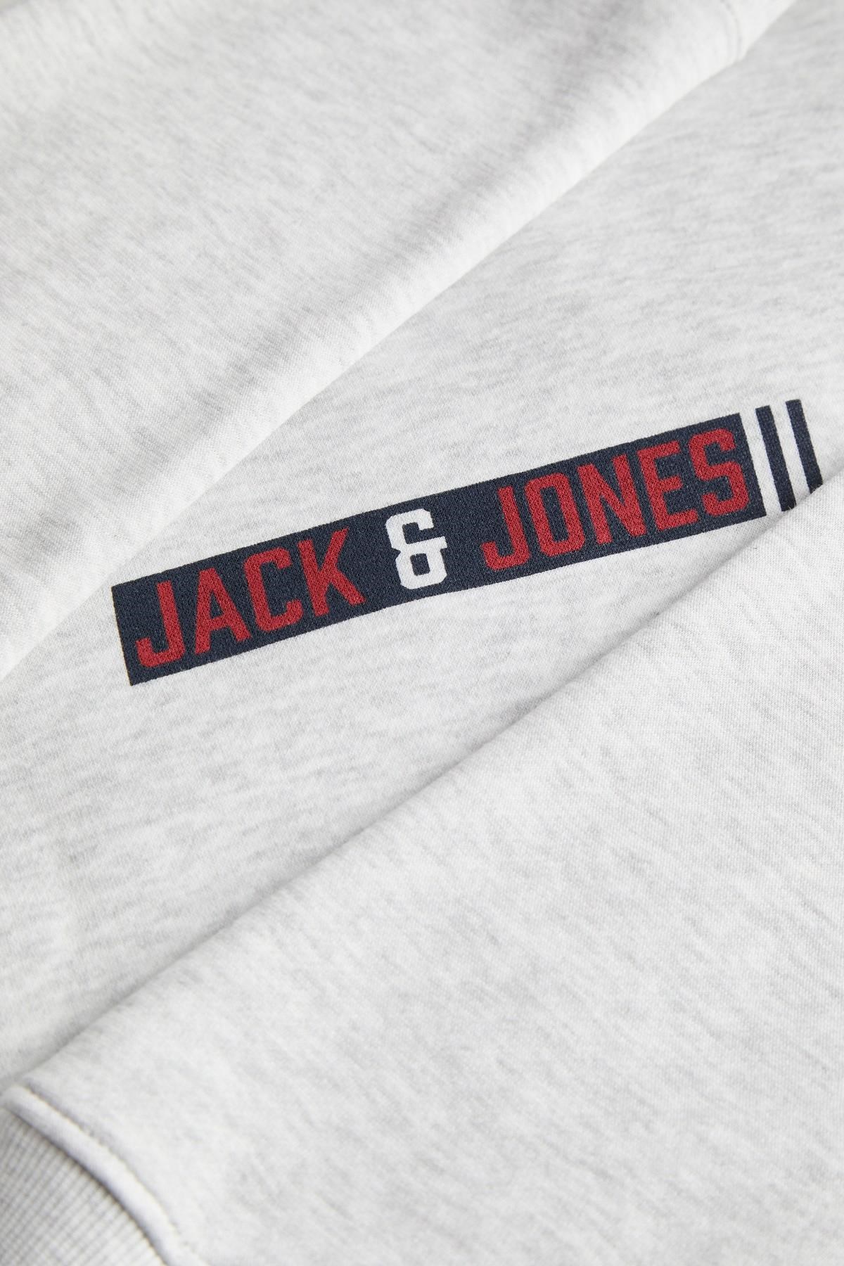 Jack & Jones JJMUNK Erkek Bisiklet Yaka Sweatshirt Rahat Günlük 