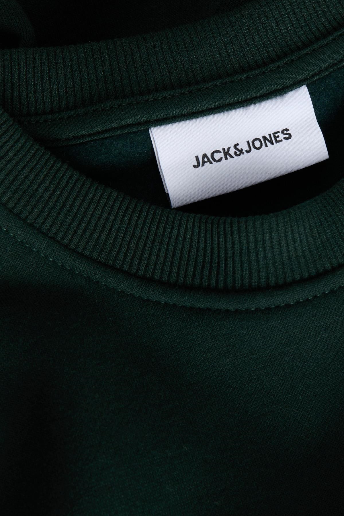 Jack & Jones JJMUNK Erkek Bisiklet Yaka Sweatshirt Rahat Günlük 