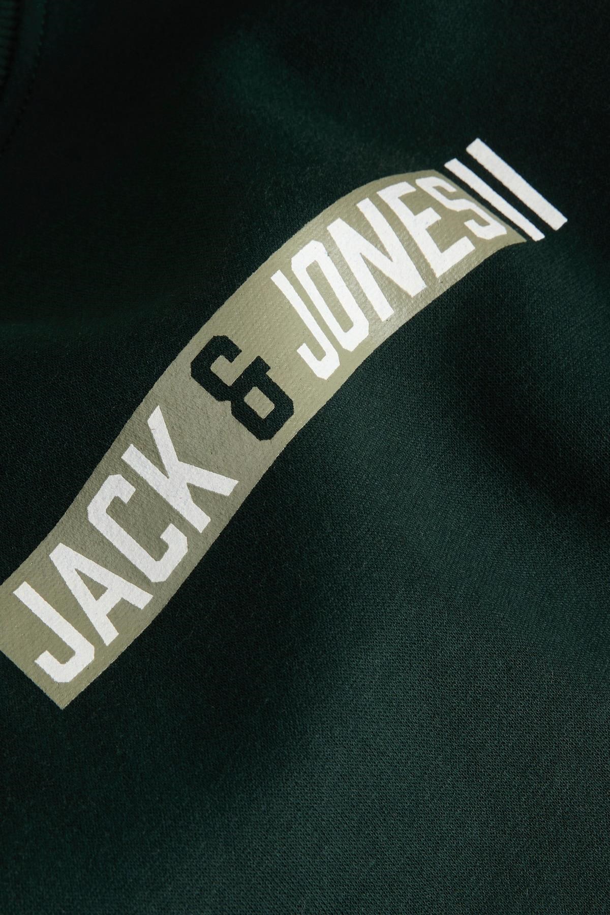 Jack & Jones JJMUNK Erkek Bisiklet Yaka Sweatshirt Rahat Günlük 