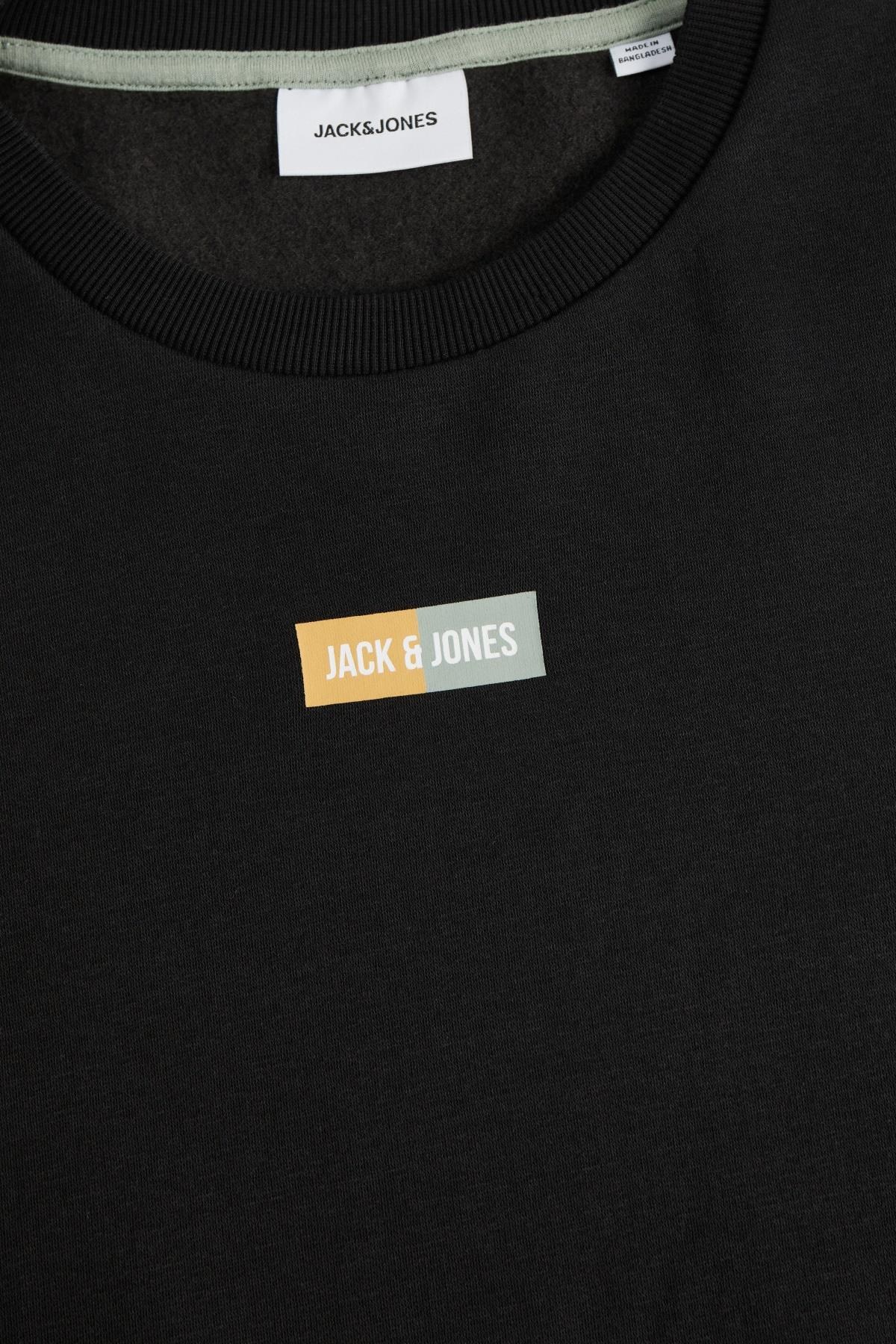 Jack & Jones JJPAN Erkek Bisiklet Yaka Sweatshirt Günlük Rahat 