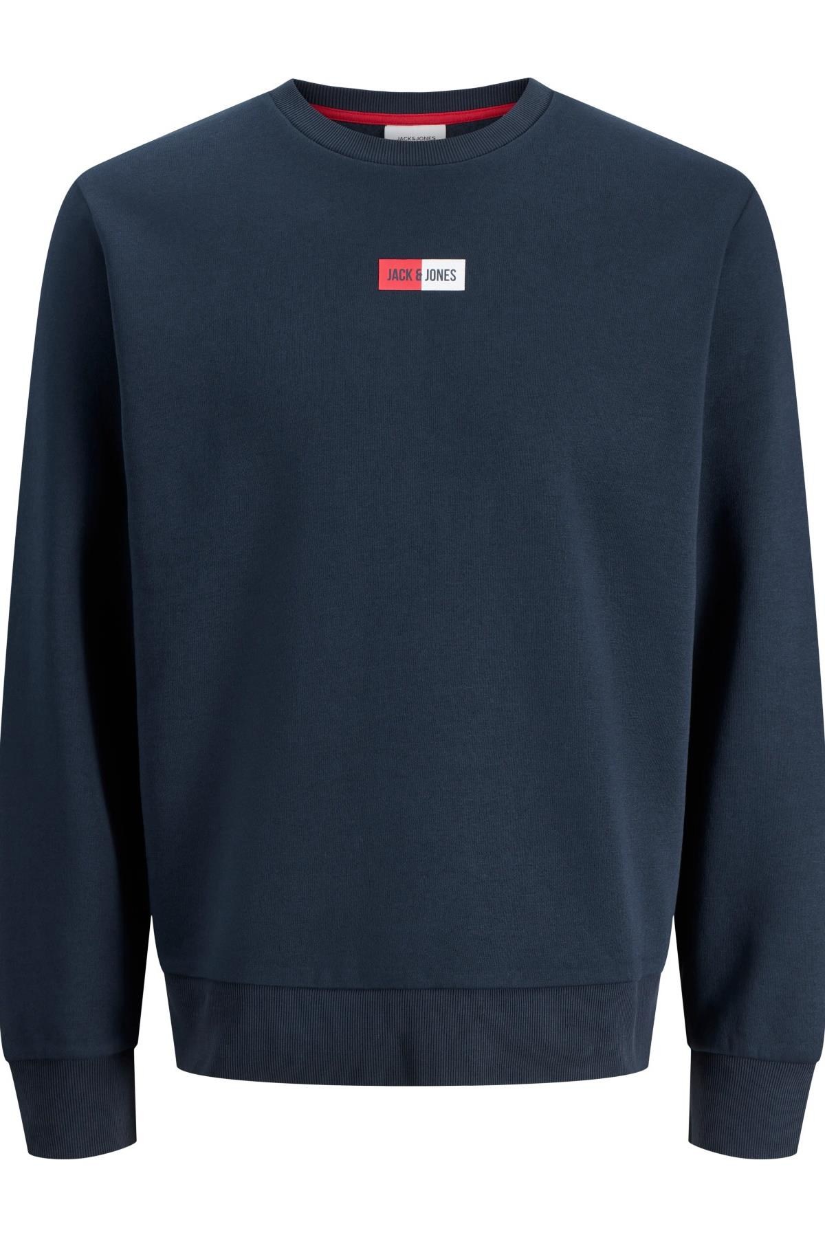 Jack & Jones JJPAN Erkek Bisiklet Yaka Sweatshirt Günlük Rahat 