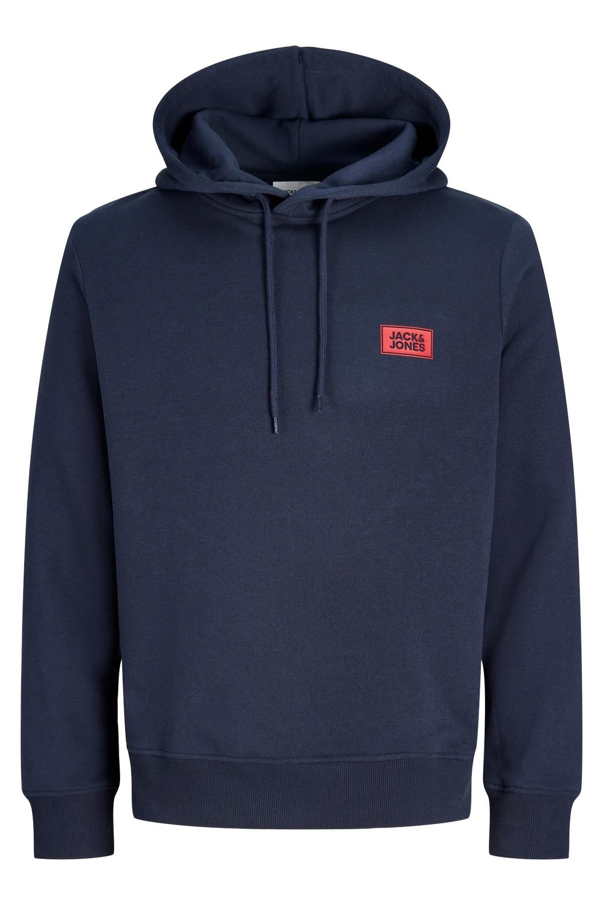Jack & Jones JJRUSH Erkek Kapüşonlu Sweatshirt Rahat Günlük Pamuklu 
