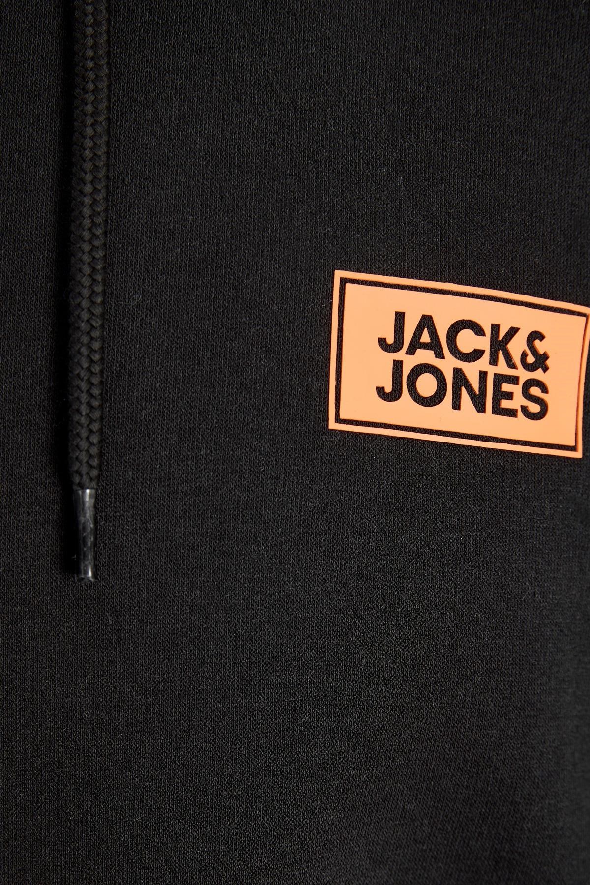 Jack & Jones JJRUSH Erkek Kapüşonlu Sweatshirt Rahat Günlük Pamuklu 