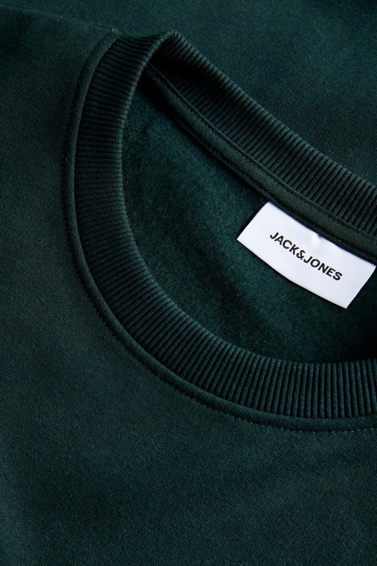 Jack & Jones JJRUSH Erkek Sweatshirt Bisiklet Yaka Rahat Günlük Pamuklu 