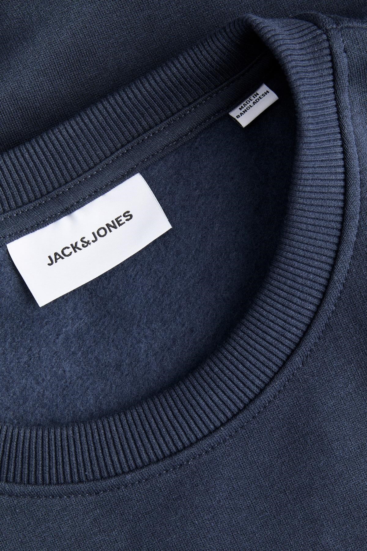 Jack & Jones JJRUSH Erkek Sweatshirt Bisiklet Yaka Rahat Günlük Pamuklu 