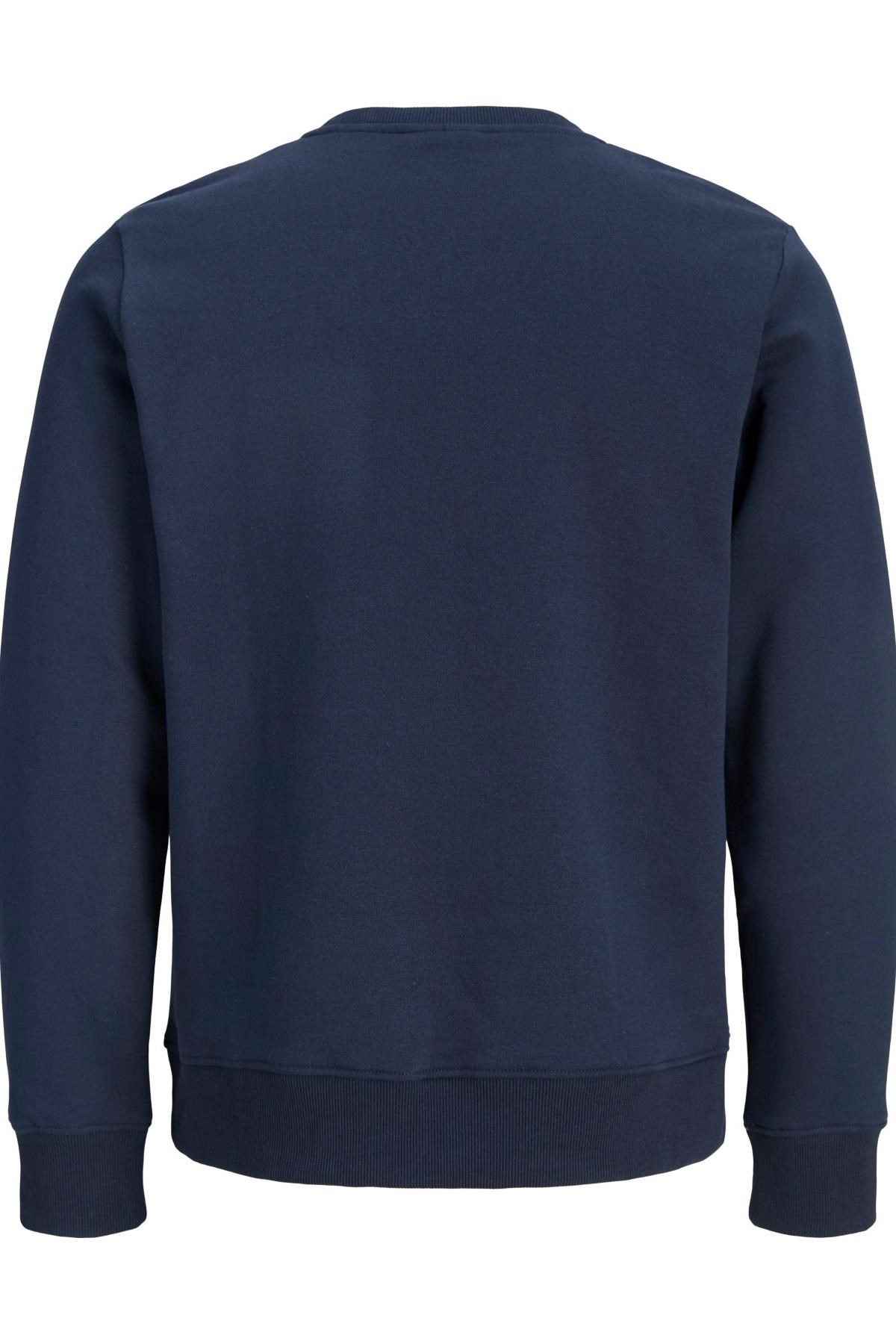Jack & Jones JJRUSH Erkek Sweatshirt Bisiklet Yaka Rahat Günlük Pamuklu 