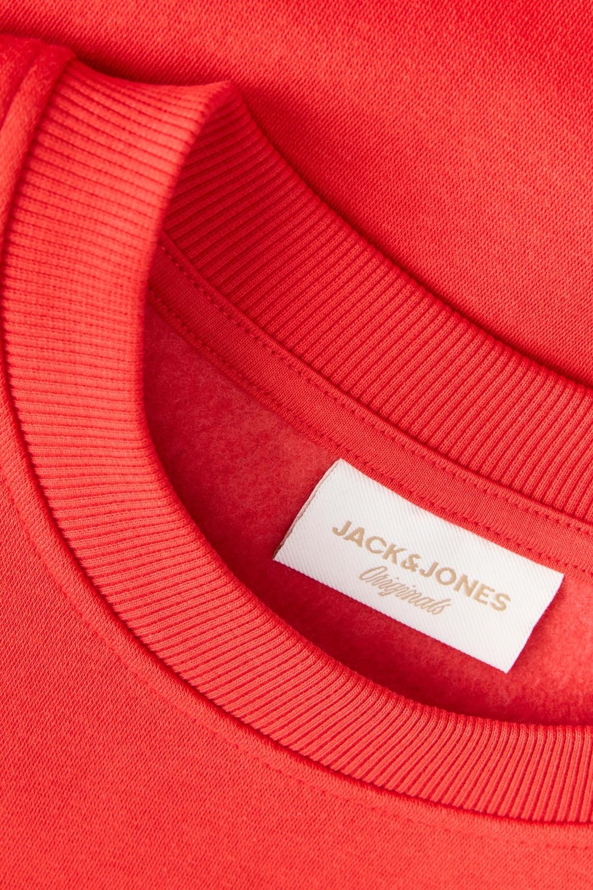 Jack & Jones JORLOGO Erkek Bisiklet Yaka Logolu Sweatshirt Rahat Günlük 