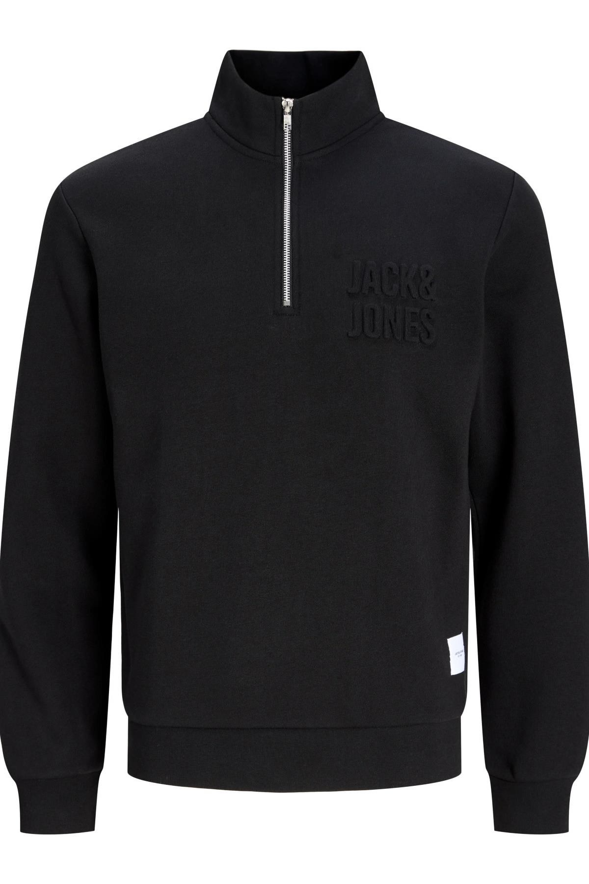 Jack & Jones JORNEWOVE Erkek Dik Yaka Sweatshirt Günlük Rahat Şık 