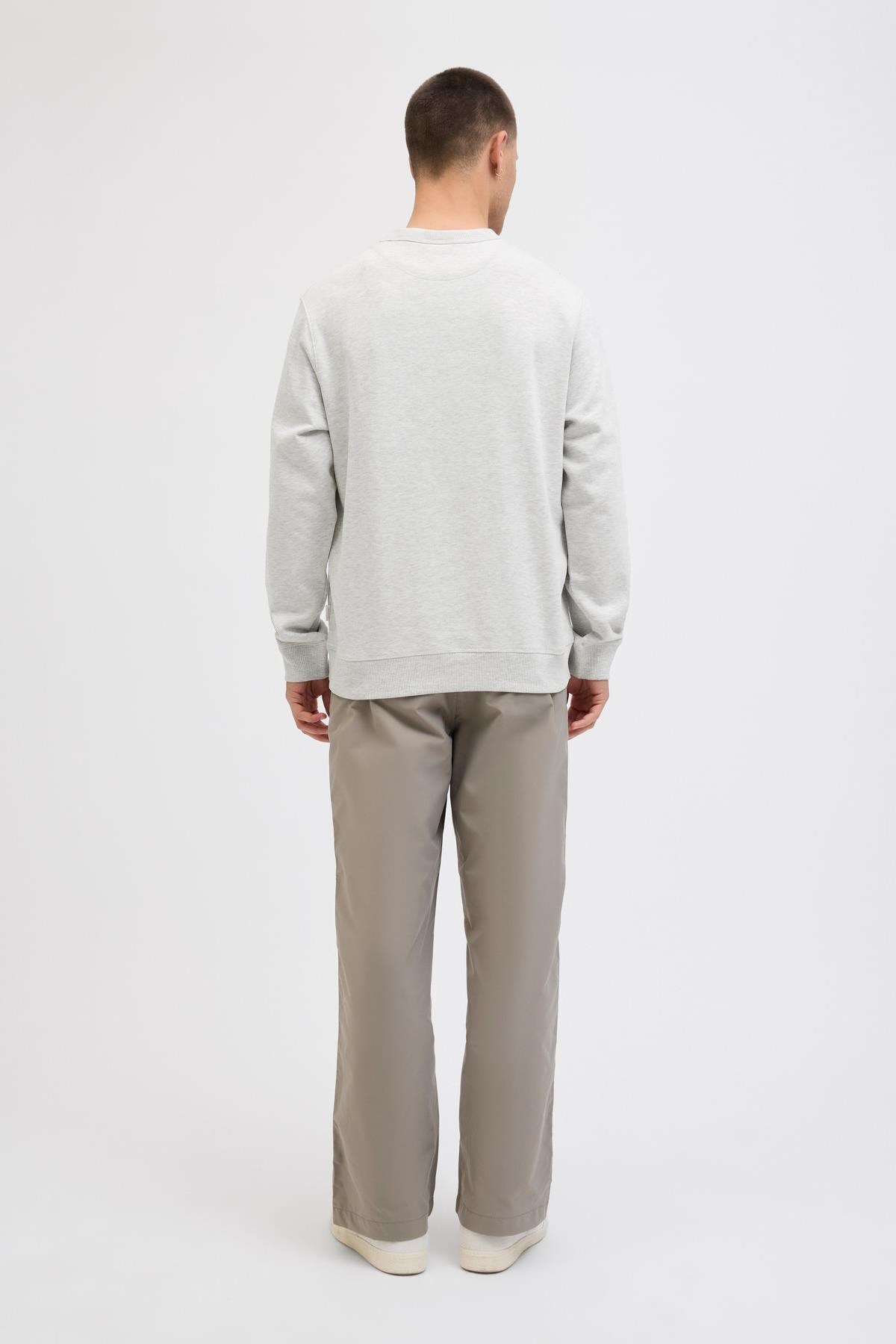 Jack & Jones JORNORREBRO Nakış Detaylı Bisiklet Yaka Erkek Sweatshirt 