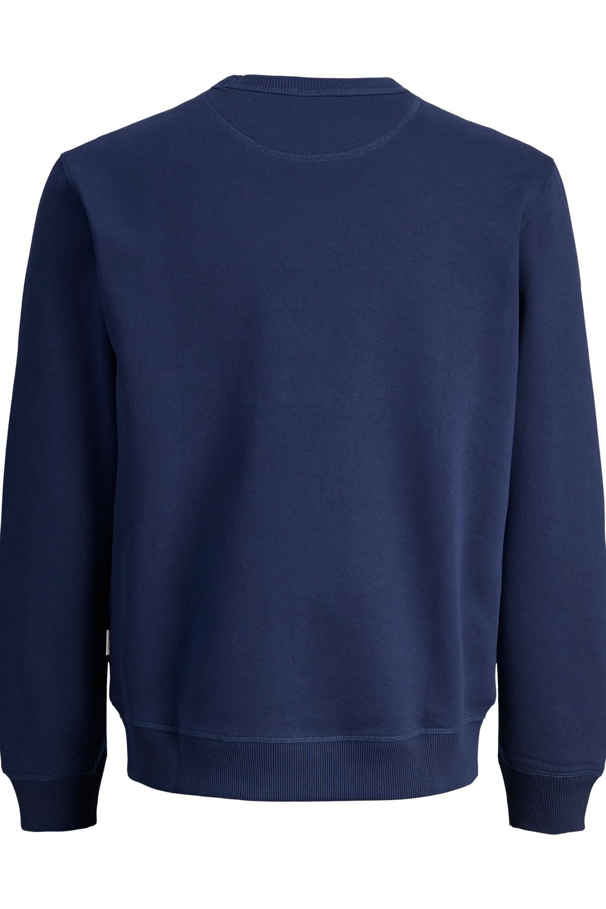 Jack & Jones JORNORREBRO Nakış Detaylı Bisiklet Yaka Erkek Sweatshirt 
